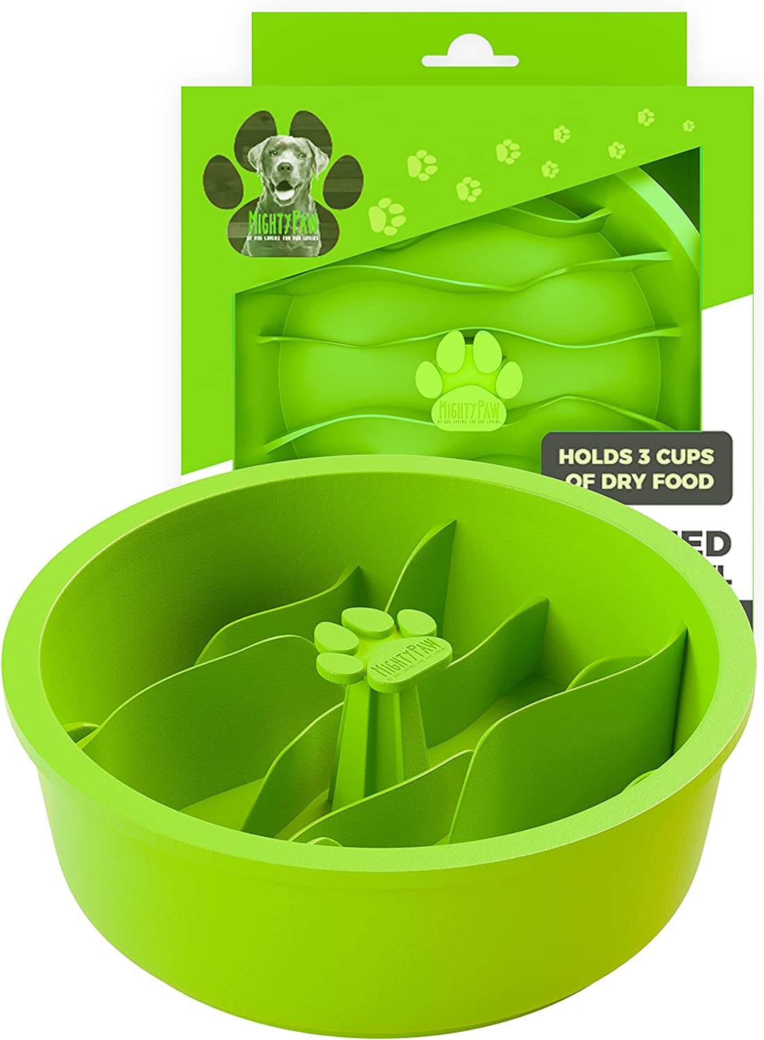 Slow Feed Dog Bowl for Small & Large Breeds - Non-Slip Pet Food Dish for Fast Eaters - Perfect for Mealtime & Portion Control - Ideal for Puppies, Adult & Senior Dogs