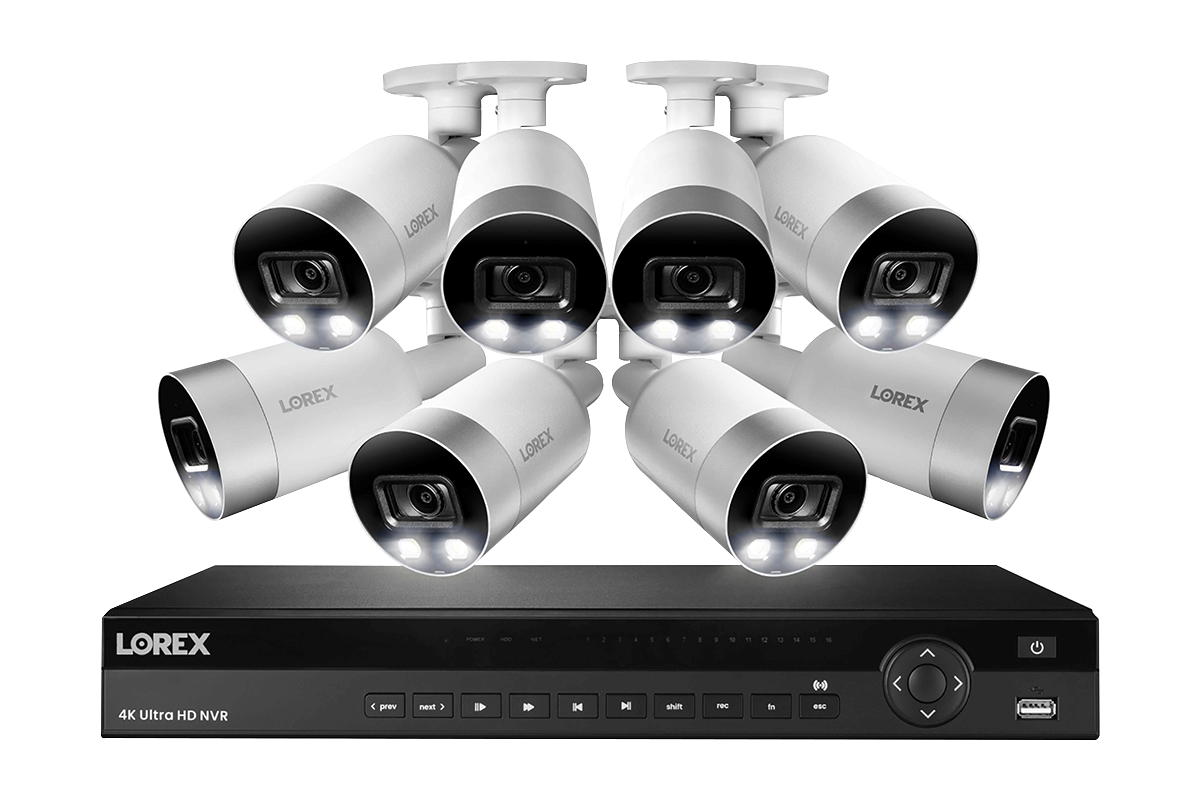 4K Ultra HD 16 Channel IP Security Camera System with 8 Active Deterrence 4K (8MP) Outdoor Cameras - Home & Business Surveillance, Night Vision, Weatherproof for 24/7 Protection