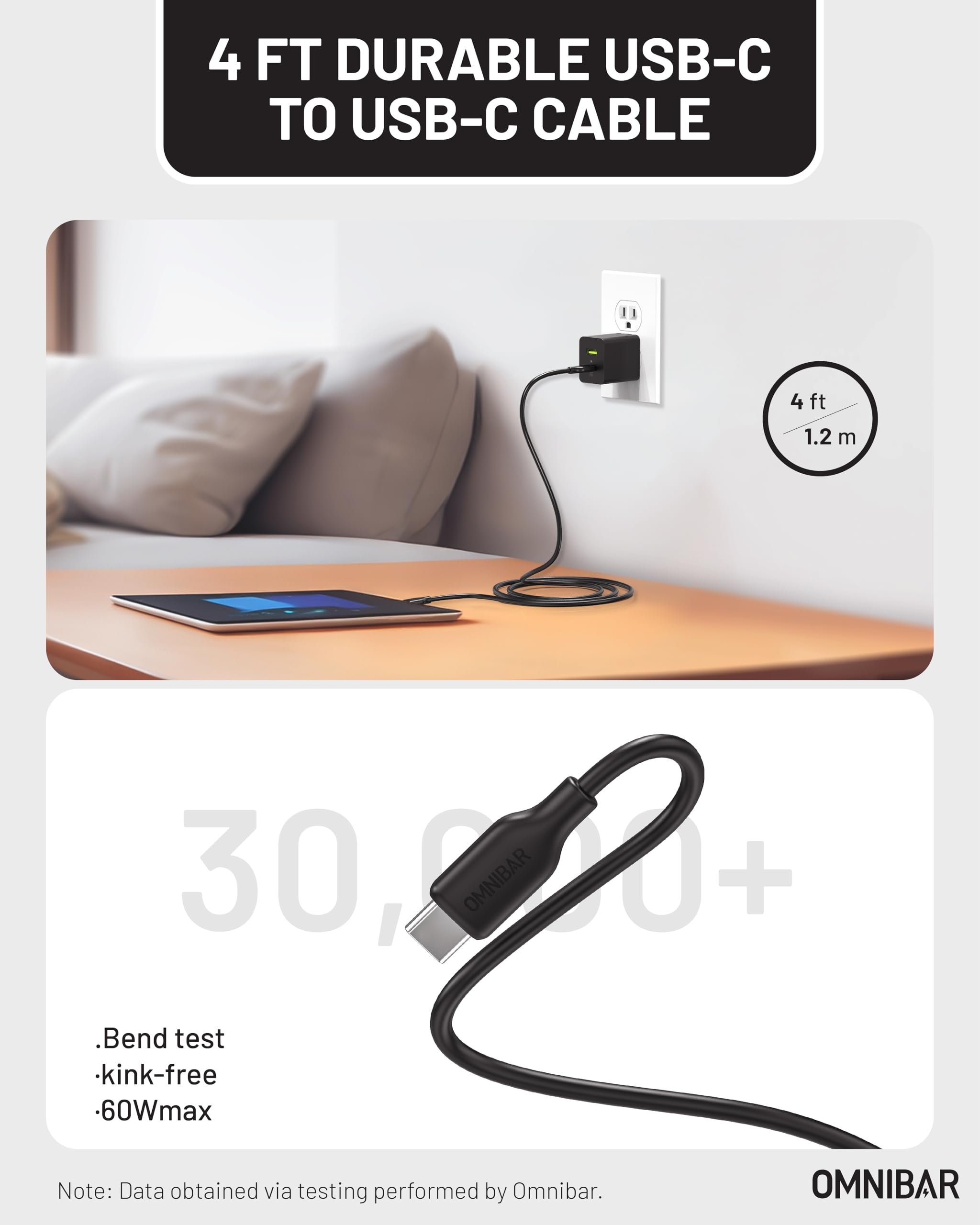 35W Dual Port GaN Fast Charger with 60W USB C Cable - PD3.0 PPS USB C Wall Charger for iPhone 16/15/14/13, Galaxy S24/Note 20, Pixel 8 Pro/7, iPad, MacBook - Compact Travel Charger for Home, Office & Car Charging