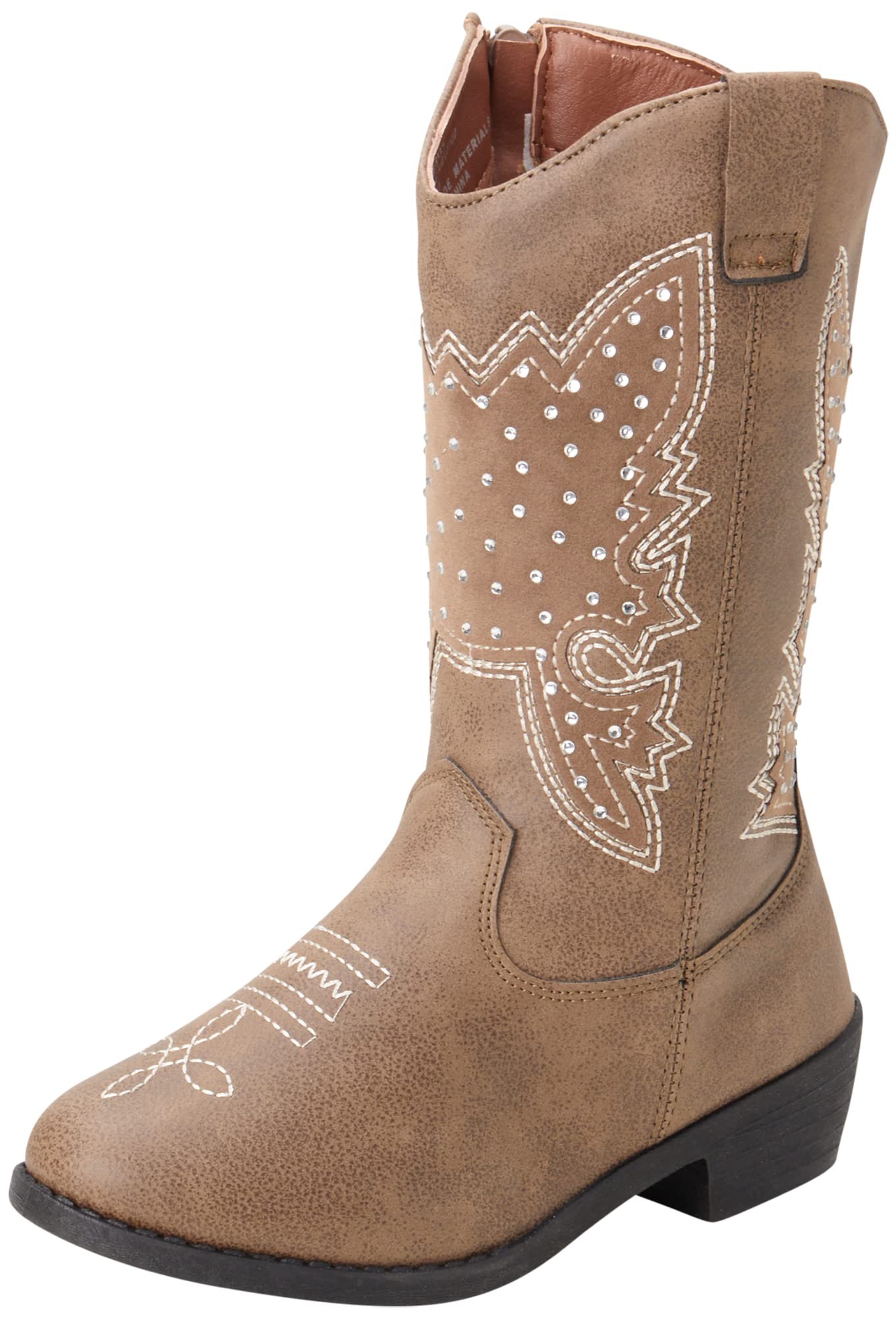 Girls' Western Cowboy Boots for Toddlers - Comfortable & Stylish Leather Booties for Kids - Perfect for Rodeo, Halloween Costume & Country Dance Parties