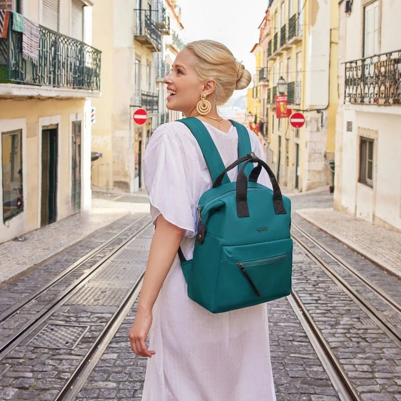 Travelon Anti-Theft Addison Large Backpack - Secure & Stylish Travel Backpack for Women & Men, Water-Resistant with RFID Blocking Technology - Perfect for Commuting, Business Trips & International Travel