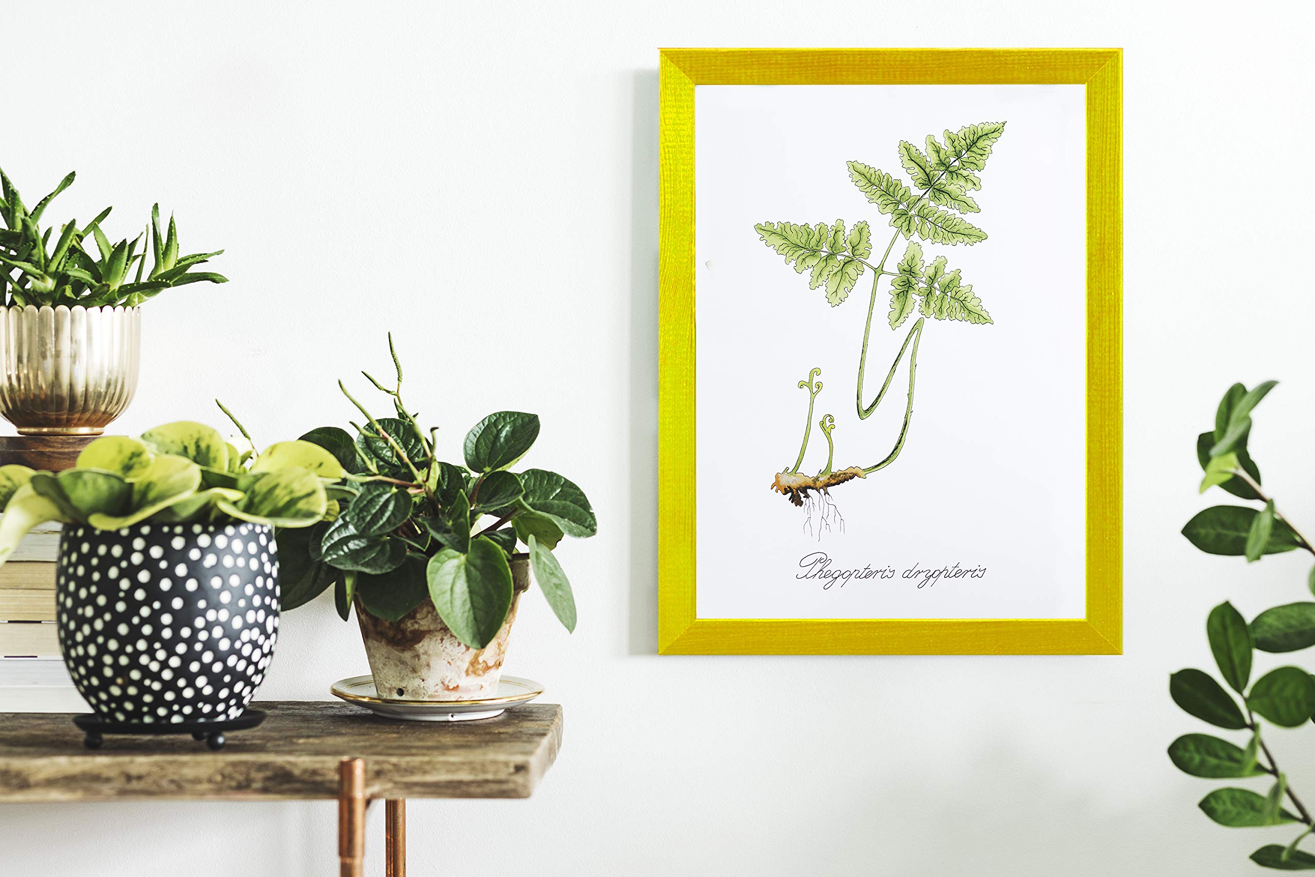 21x30 cm A4 Wooden Photo Frame with Acrylic Glass - 8.27x11.8 Inches Yellow Wall/Table Display for Photos, Posters & Puzzles | Perfect for Home Decor, Office & Gift Giving