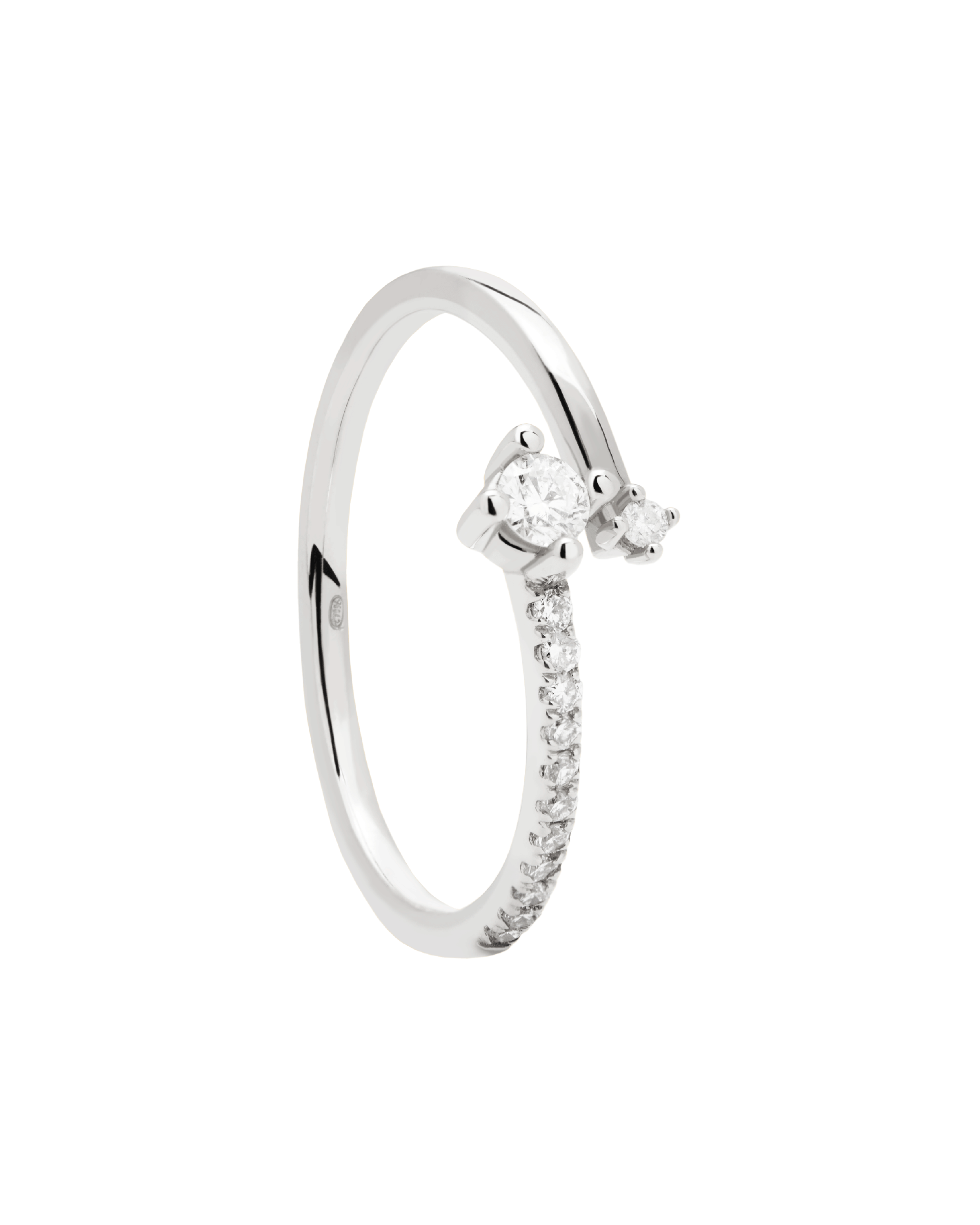 Elegant Diamond & White Gold Swing Ring for Women - Perfect for Weddings, Anniversaries & Special Occasions