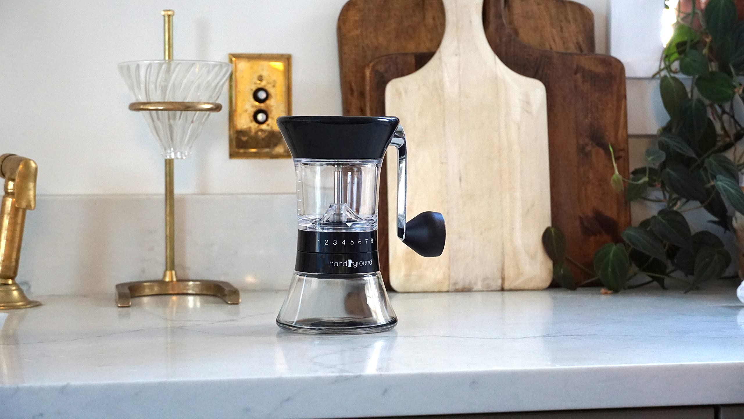Handground Precision Manual Coffee Grinder - Adjustable Ceramic Burr Mill for Espresso, French Press & Pour Over | Portable Coffee Bean Grinder for Home, Camping & Travel