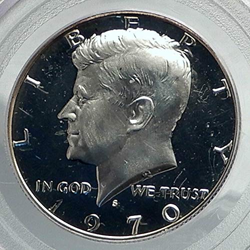 1970 John F. Kennedy Proof AR Half Dollar US Coin - PR 68 PCGS Certified | Rare Collectible Silver Coin for Coin Collectors & History Enthusiasts | Perfect for Display, Gifts & Investment