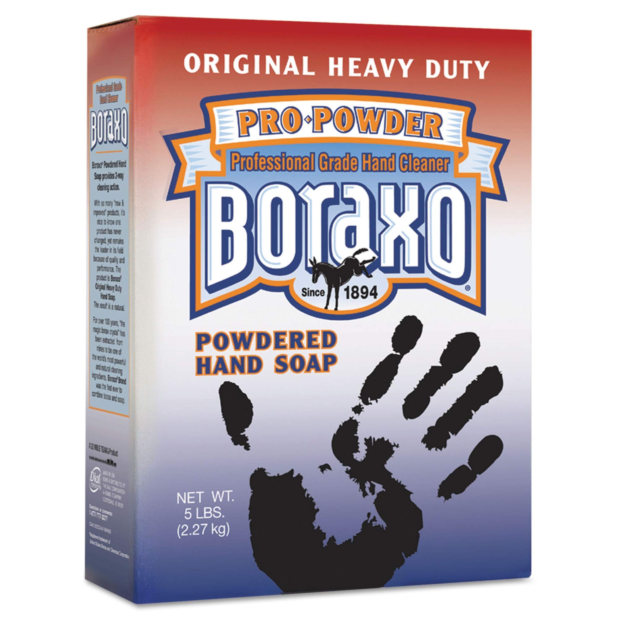 Dial Boraxo Powdered Hand Soap - 12 oz | Heavy-Duty Cleanser for Tough Grease & Dirt | Ideal for Mechanics, Gardeners & Industrial Workers