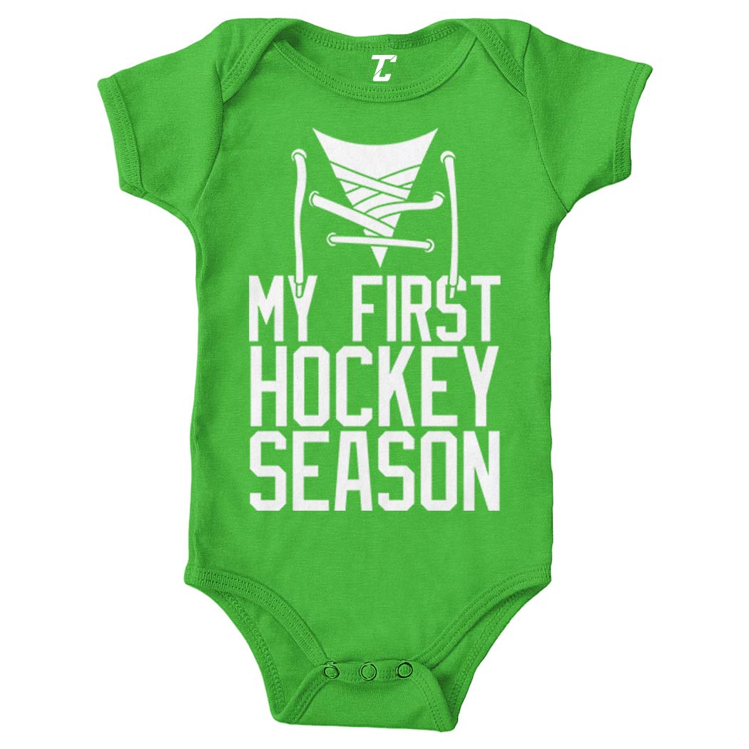 My First Hockey Season Baby Bodysuit - Cute Sports Fan Outfit for Infants & Toddlers - Perfect for Game Day, Photo Shoots & Playtime
