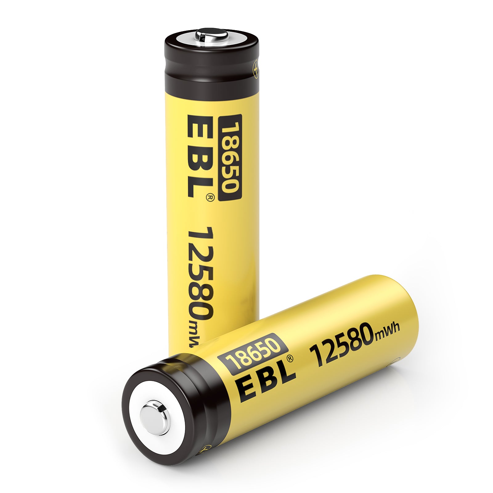 EBL 3.7V 18650 Lithium Ion Rechargeable Batteries - 3500mAh High Capacity, Long Lasting Power for Flashlights, Vape Mods, and Electronic Devices - Pack of 4