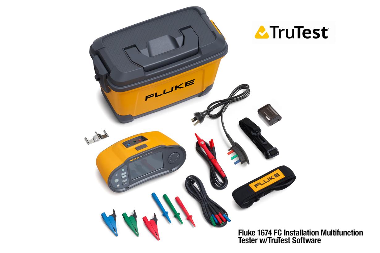 Fluke 1674 FC Installation Multifunction Electrical Tester with TruTest Software - Perfect for Electricians, HVAC & Industrial Maintenance