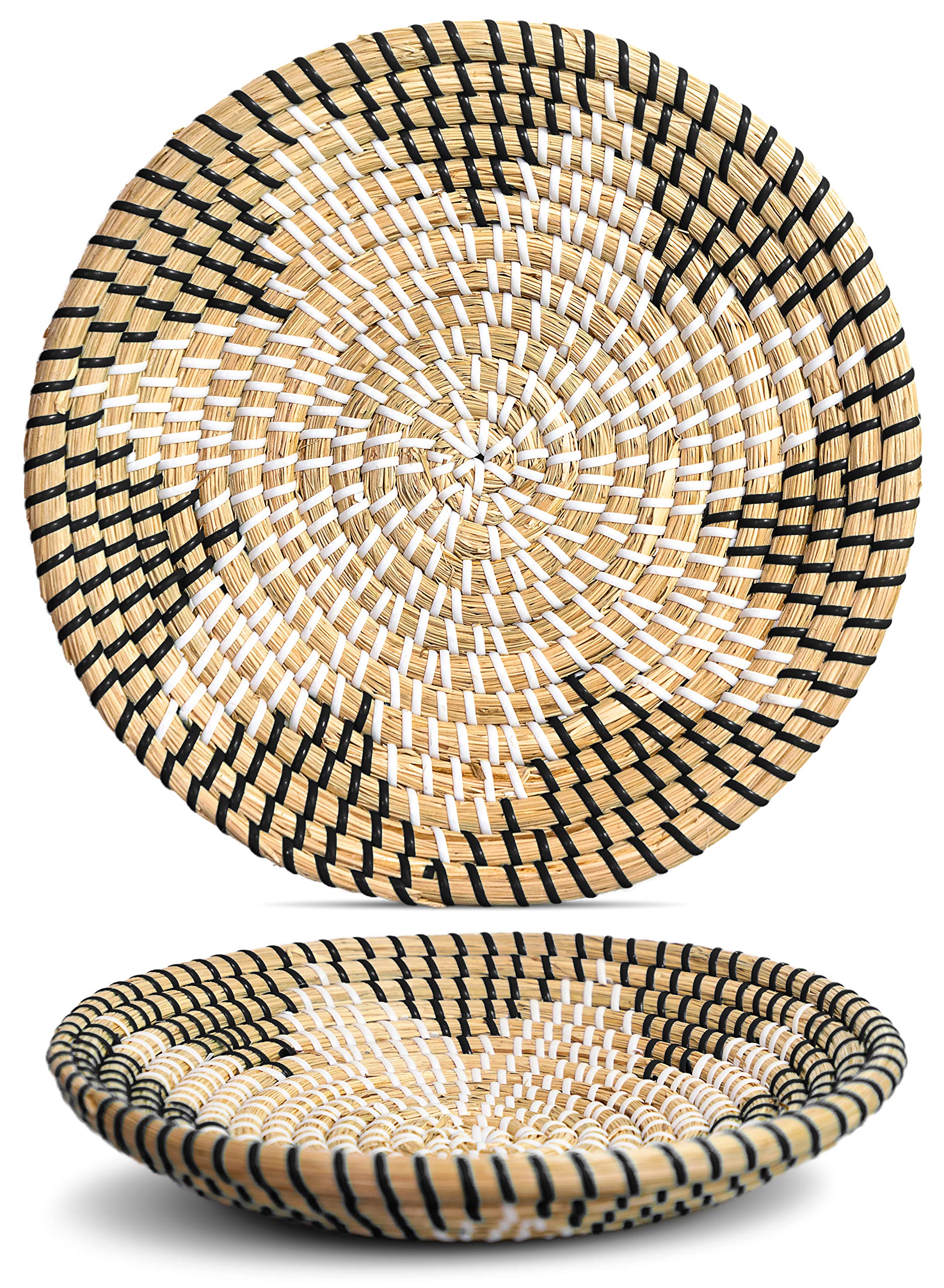 Handmade Boho Woven Wall Basket - Home Decor for Bedroom & Living Room