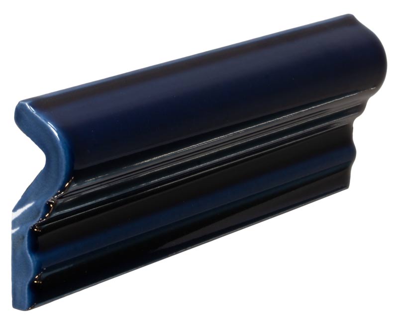 Kakel Victoria Bröstlist 5 x 15 cm Ultramarine Blue Skirting Tile - Perfect for Bathroom & Kitchen Wall Edging Protection