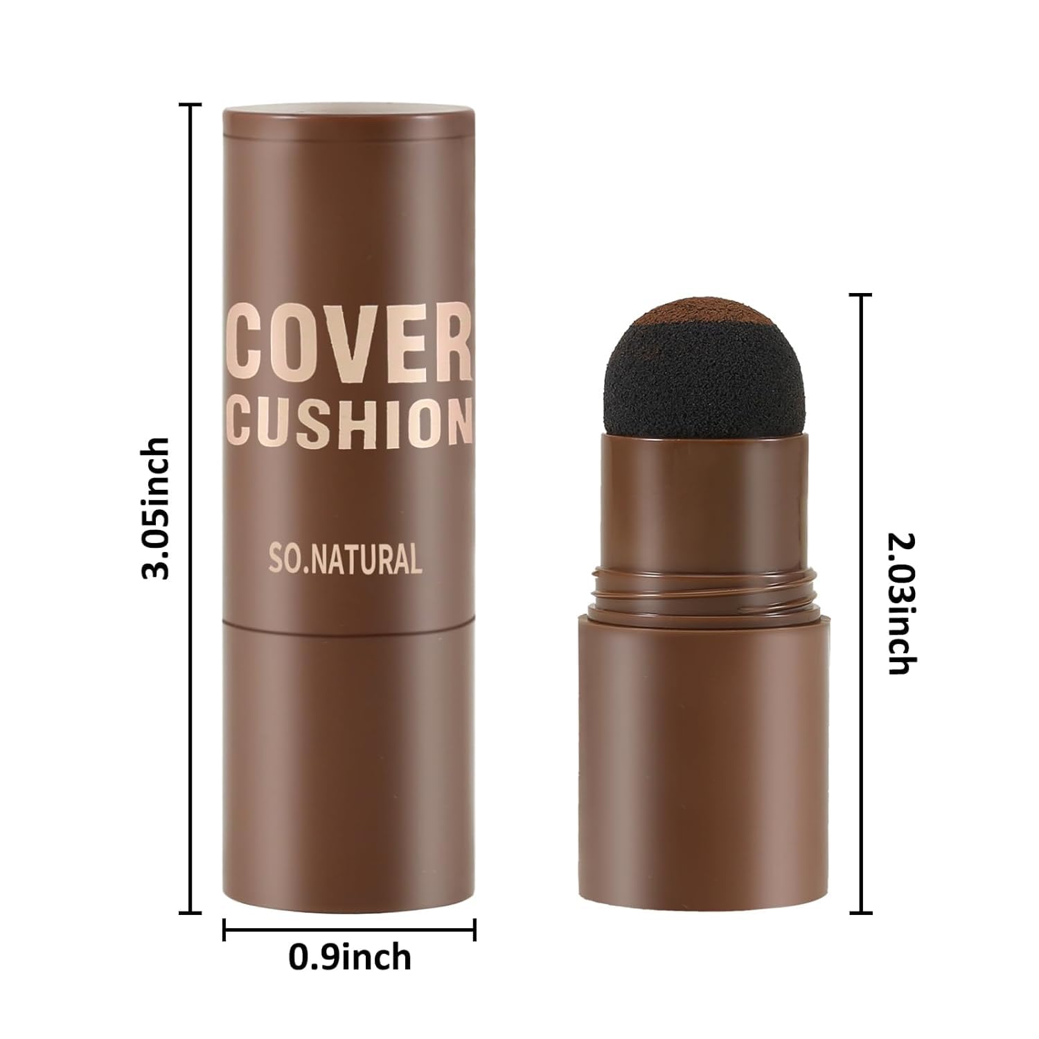 PRIMIL Hairline Powder Stick - Professional Waterproof Hair Root Touch Up for Thinning Hair, Medium Brown (1 Count) | Long-Lasting Pigmented Hair Shading Sponge Pen | Perfect for Daily Use, Travel & Quick Hairline Cover Up