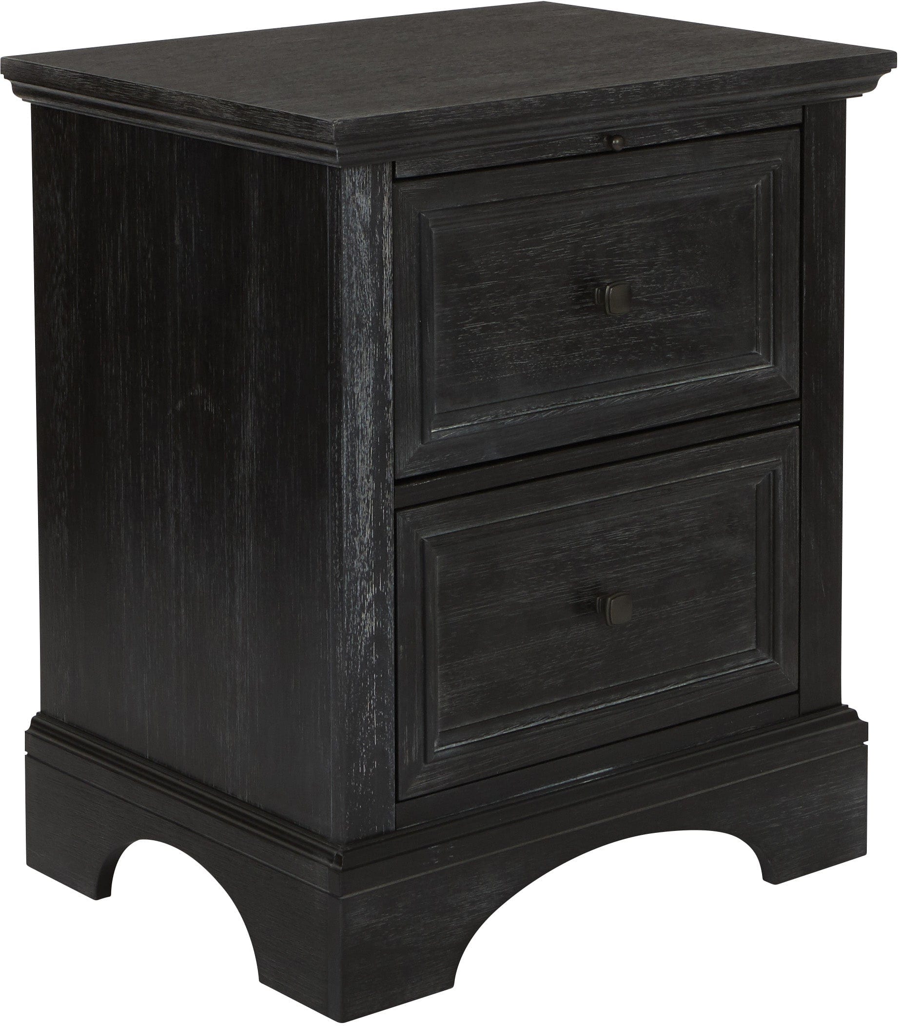 Farmhouse Nightstand with Drawer - Office Star BP 4200 11B Rustic Bedside Table for Bedroom, Living Room & Guest Room