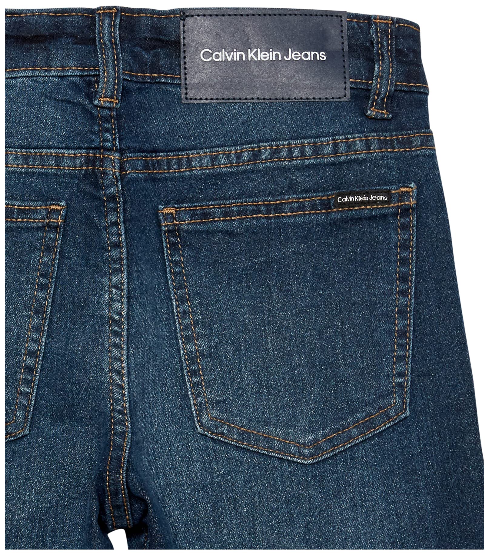 Calvin Klein Boys' Relaxed Fit Denim Shorts - 5-Pocket Style with Zipper Fly & Button Closure - Casual Summer Wear for Kids, Playdates & Outdoor Activities
