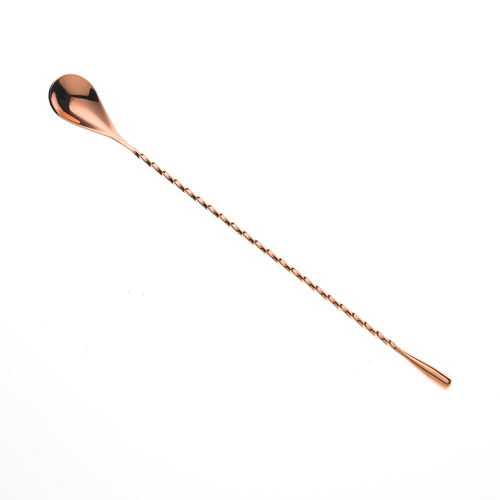 Barfly 16 Classic Bar Spoon - 12-Inch Copper Cocktail Mixing Spoon for Bartenders - Perfect for Stirring, Layering & Garnishing Cocktails at Home or Professional Bars