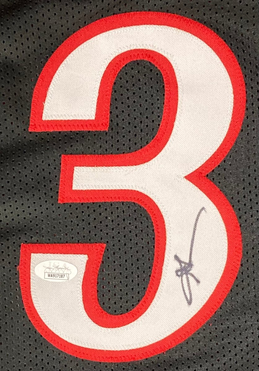 Allen Iverson Autographed Black Pro Style Basketball Jersey - JSA Certified - Perfect for Collectors, Fans, and Sports Memorabilia Displays