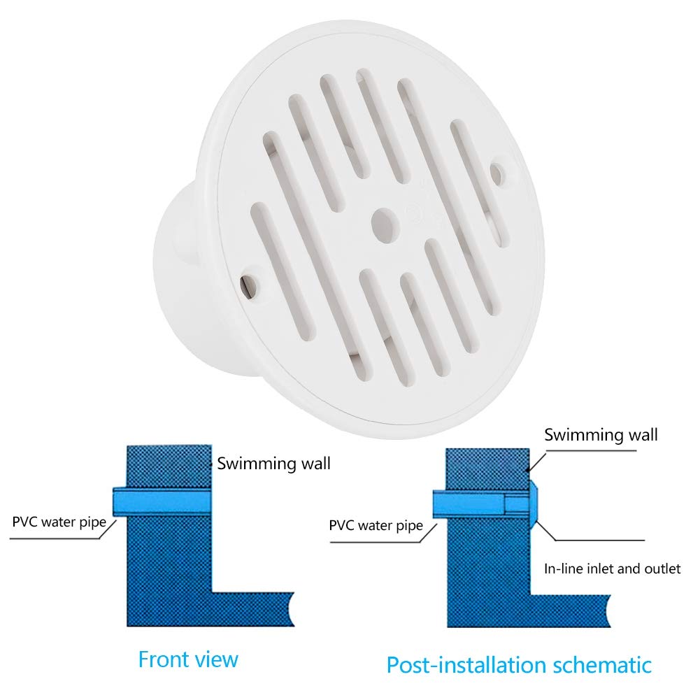 Adjustable PVC Swimming Pool Drain Plug - External Water Supply Fitting for Pool Maintenance & Accessory Replacement | Perfect for In-Ground & Above Ground Pools