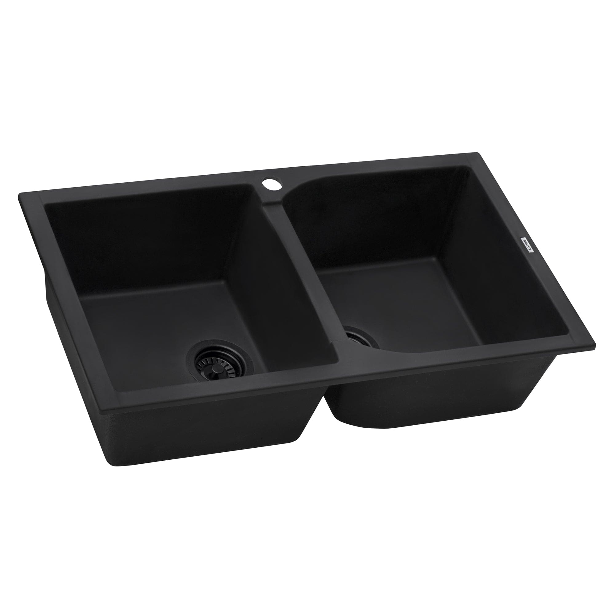 Ruvati RVG1319BK 34-Inch epiGranite Granite Composite Kitchen Sink - Black, Durable & Scratch-Resistant for Modern Farmhouse & Contemporary Kitchens