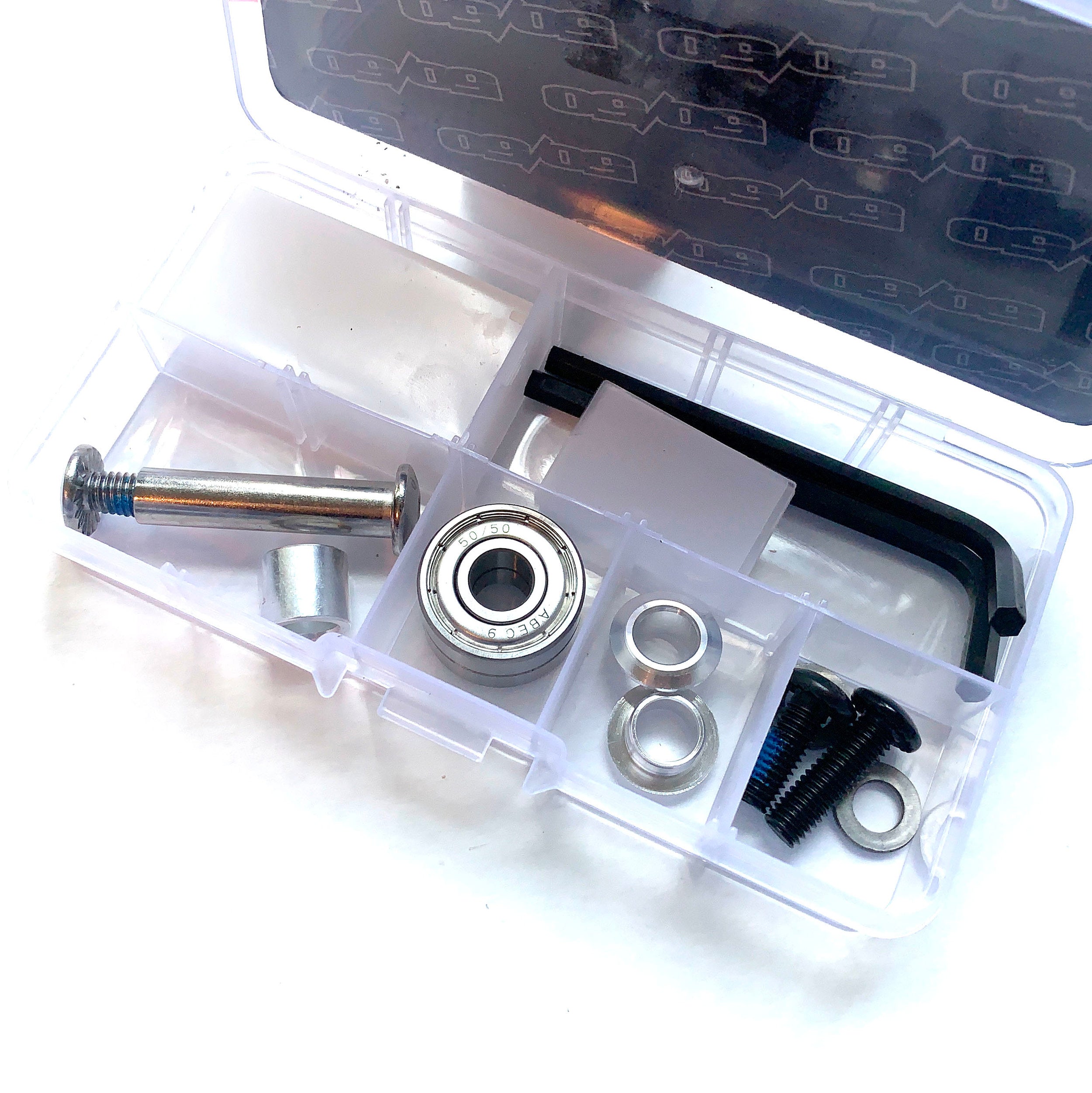 50/50 Session Saver Parts Kit - Complete Replacement Set for Skateboard Trucks & Bearings | Perfect for Skateboard Maintenance & DIY Repairs at Home or Park