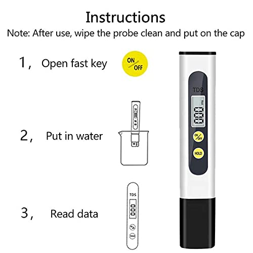 AMPEREUS® Digital TDS Water Tester Meter - Accurate Water Quality & Purity Tester for Home, Drinking Water, Aquariums & Hydroponics | Measures Total Dissolved Solids in Tap, Filtered & RO Water