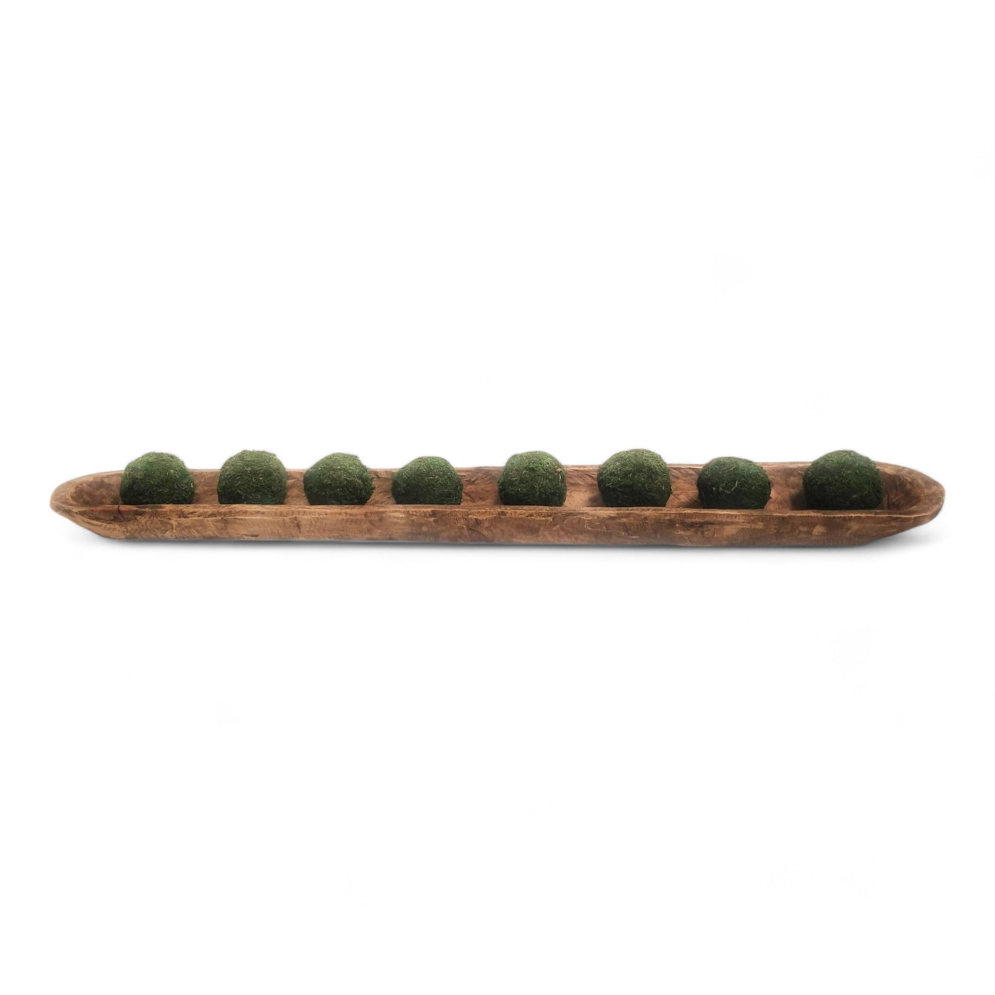 Extra Long Skinny Wood Dough Bowl - Handcrafted Rustic Decorative Serving Bowl for Centerpieces, Farmhouse Decor, Wedding & Tabletop Display - The Rio Grande Collection - Perfect for Bread, Fruits, Nuts Display and Home Decor