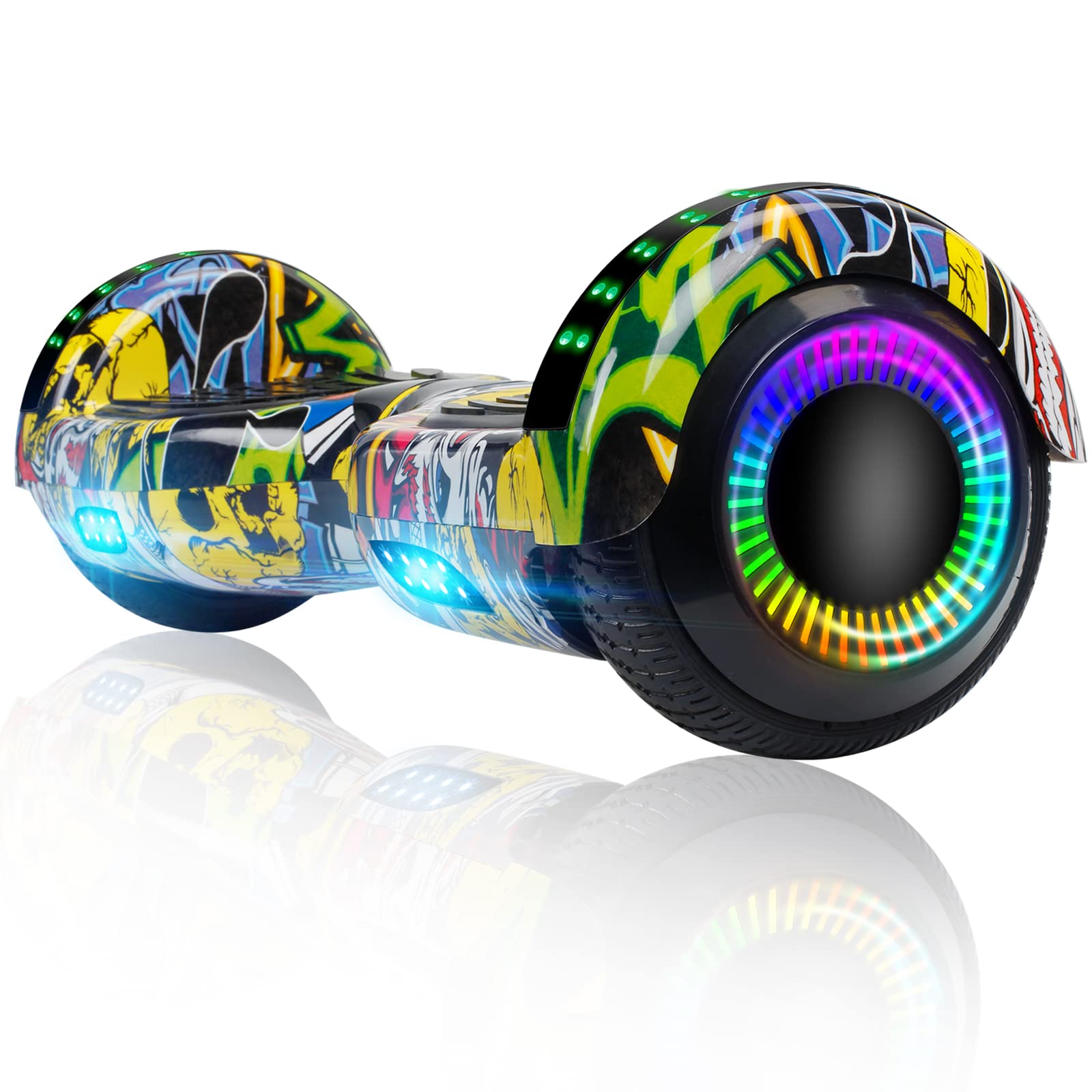 FLYING-ANT 6.5 Inch Self Balancing Hoverboard with Bluetooth & LED Lights - Hover Board Scooter for Kids & Teens - Perfect for Commuting, Outdoor Fun & Birthday Gifts