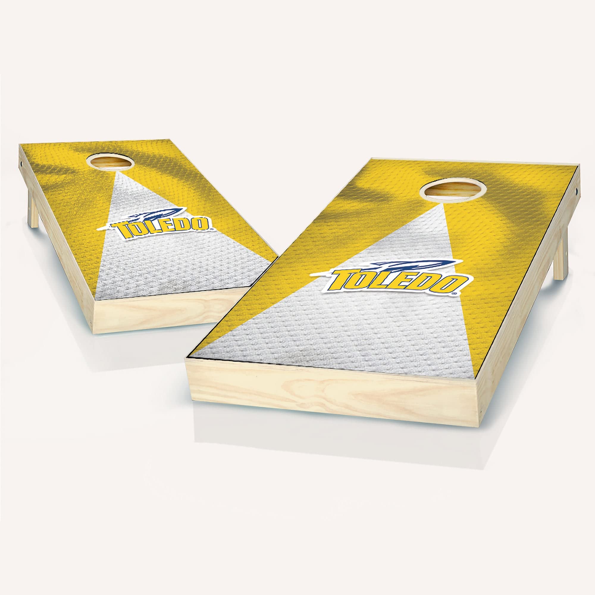 Premium Toledo Jersey Cornhole Game Set - 2 Wooden Boards & 8 Bean Bags for Outdoor Lawn Games, Backyard Parties, Tailgating, and Family Fun