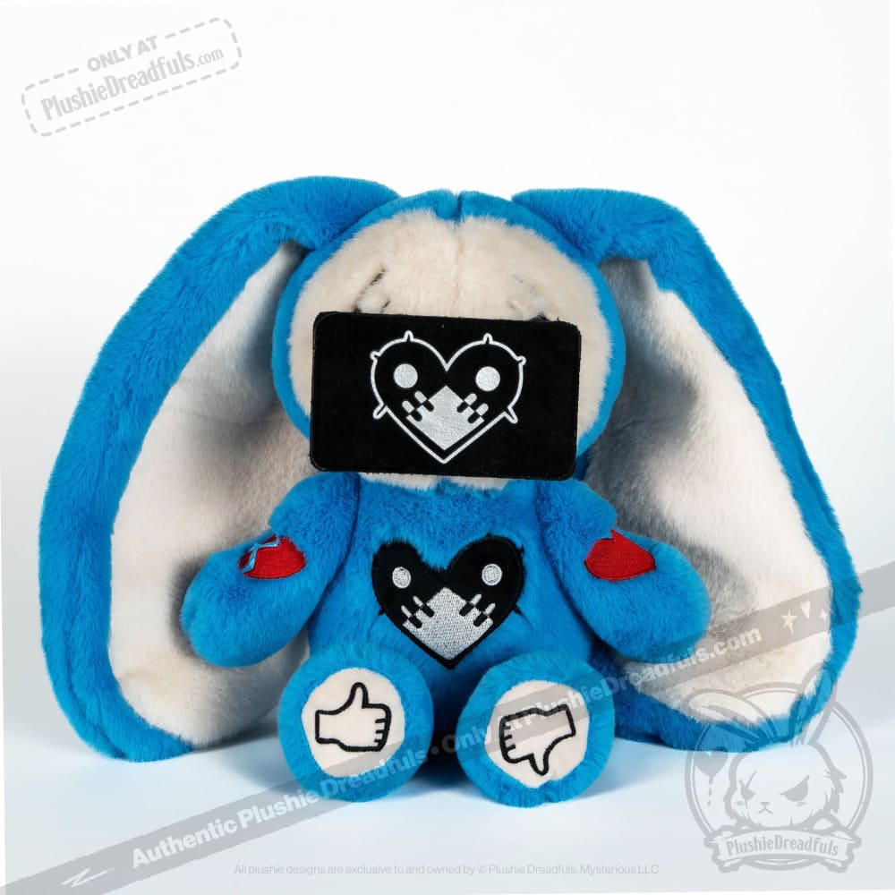 Plushie Dreadfuls Screen Addict Rabbit Stuffed Animal - Soft Cute Bunny Plush Toy for Kids & Adults, Perfect for Gaming Rooms, Bedroom Decor, and Anxiety Relief