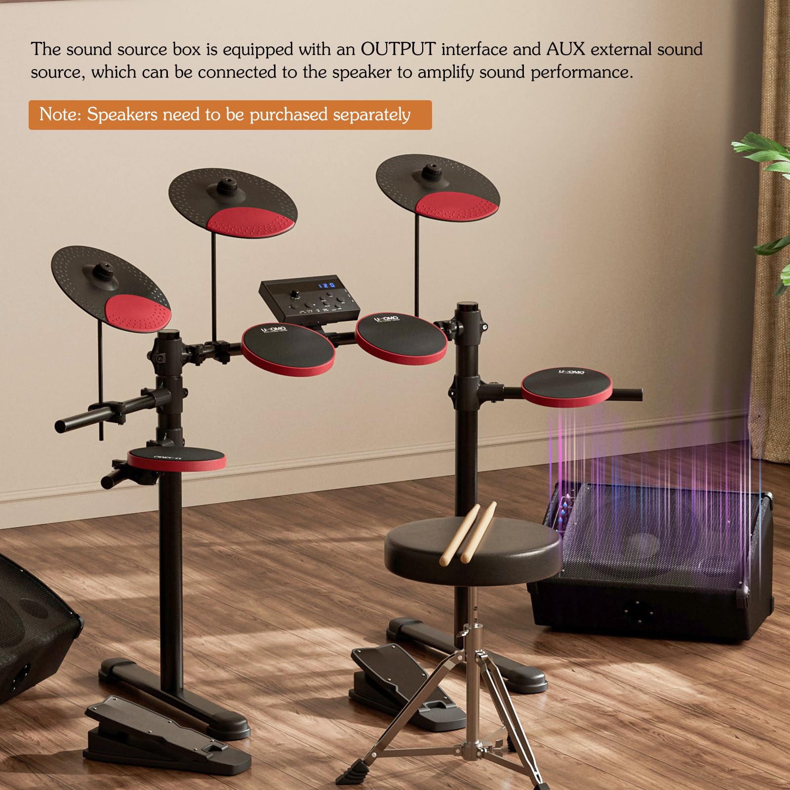 UMOMO Electric Drum Kit with 10