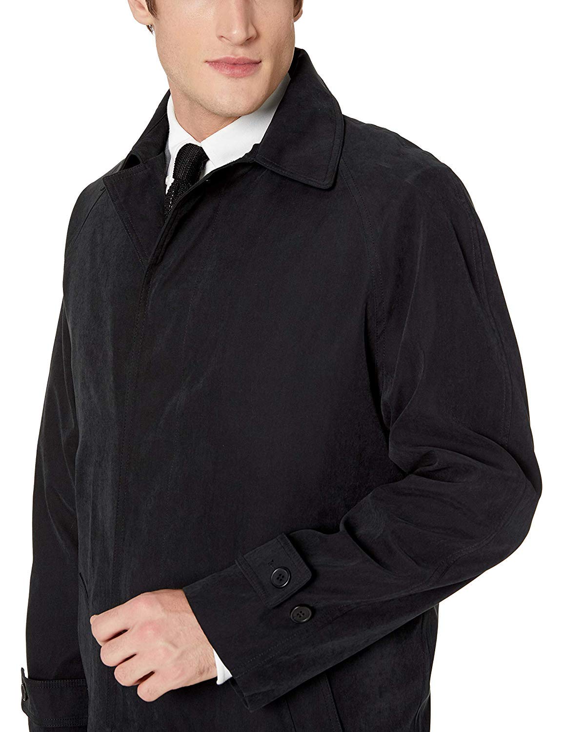Adam Baker Men's Single Breasted Full Length Trench Coat - Waterproof All-Season Raincoat for Business, Travel & Formal Occasions