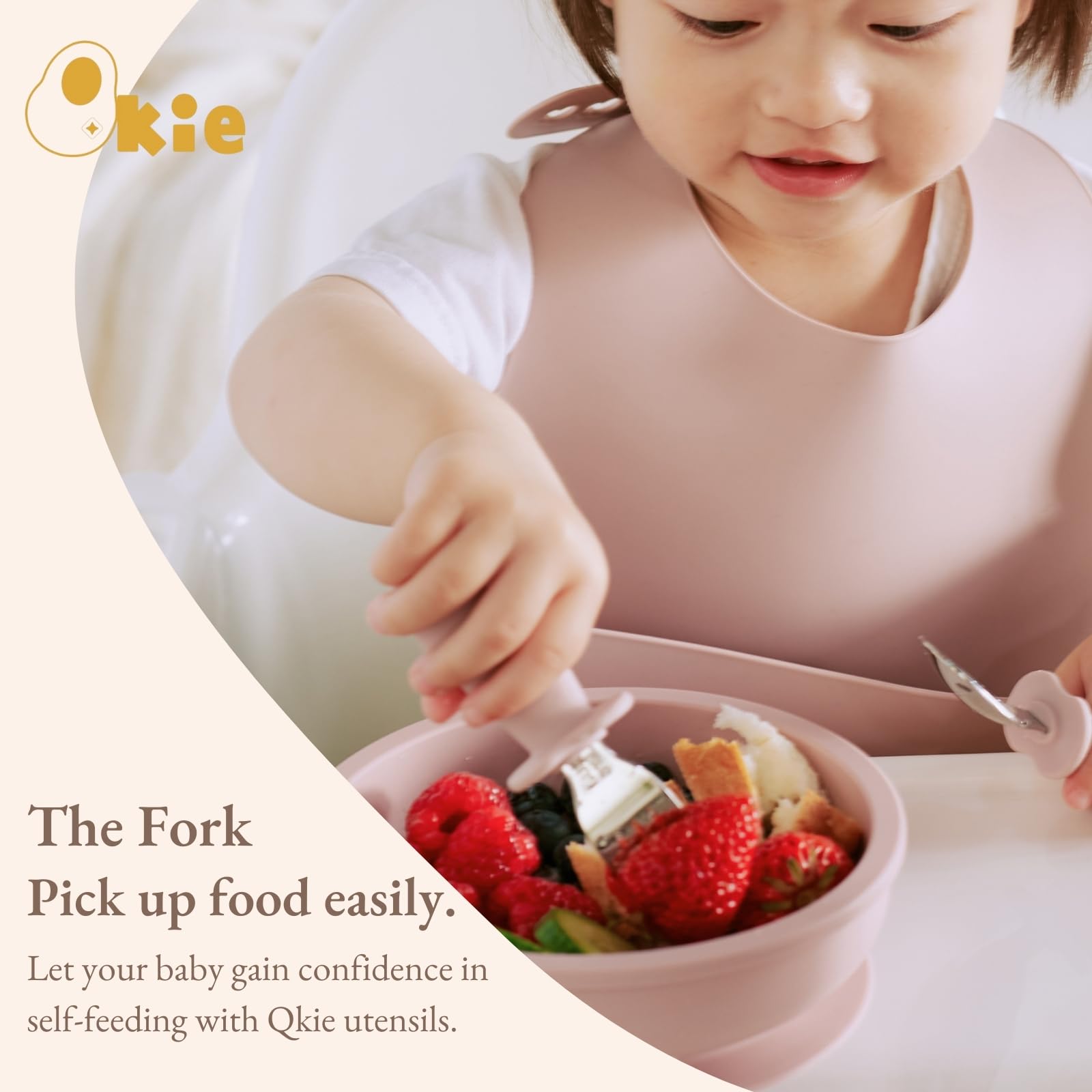 **Stainless Steel Toddler Utensil Set - BPA-Free Silicone Grip Forks & Spoons for Self-Feeding Babies 8+ Months | Perfect for First Meals, Daycare & Travel**