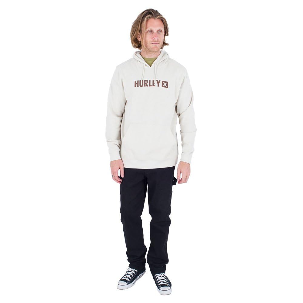 Hurley The Box Fleece Pullover Hoodie for Men - Soft & Cozy Fleece Sweatshirt for Casual Wear, Gym, and Outdoor Activities