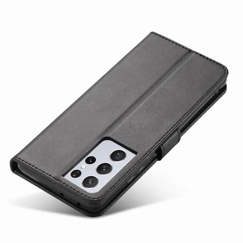 Samsung Galaxy S24 Genuine Leather Wallet Case - Slim Protective Cover with Card Slots for Daily Use & Travel