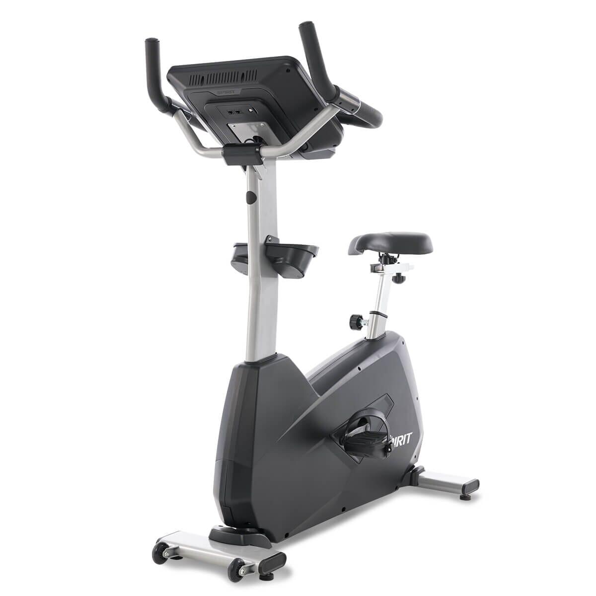 Spirit Fitness CU800 Upright Exercise Bike for Home Gym - Cardio Workout Equipment for Weight Loss & Fitness Training | Perfect for Small Spaces & Indoor Cycling