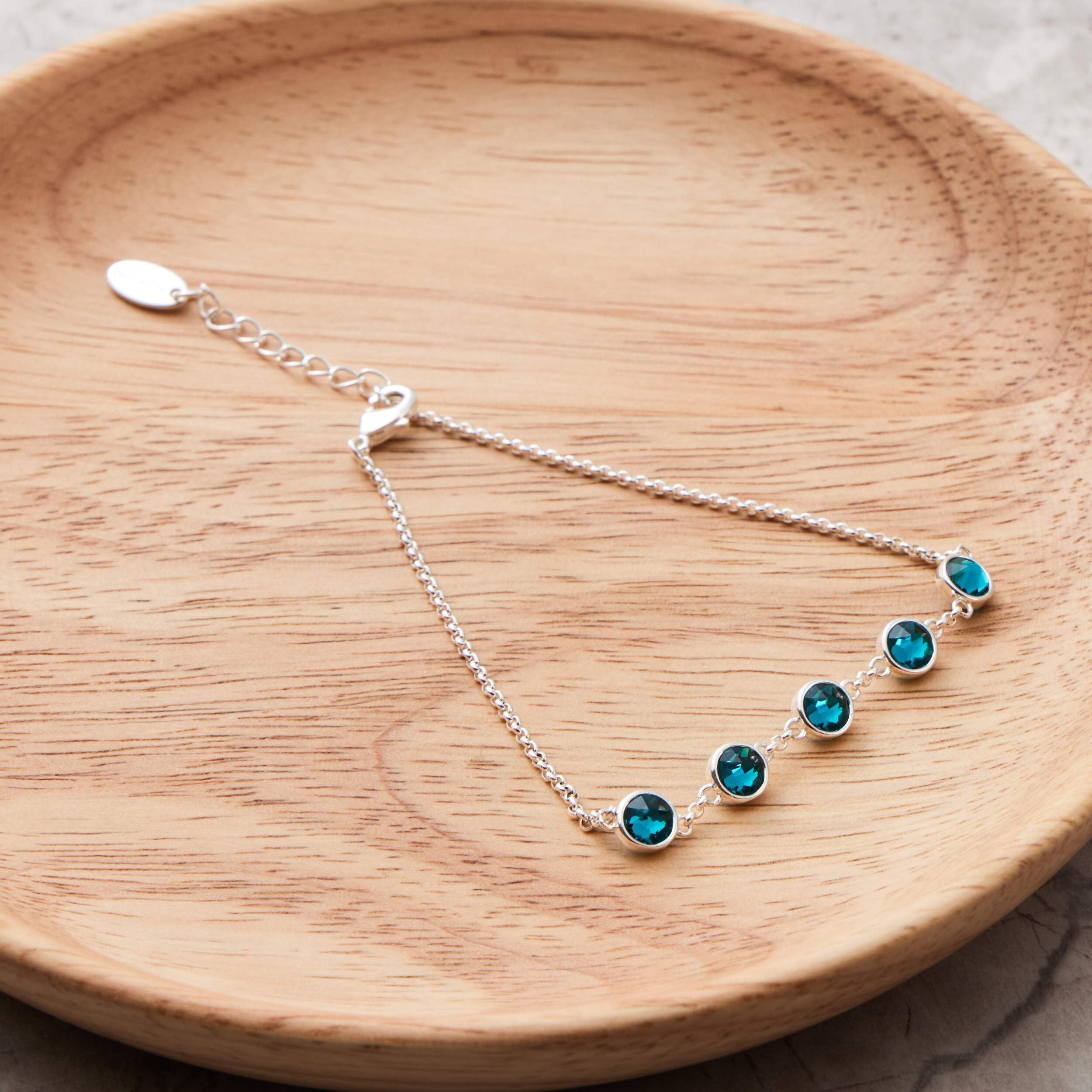 Blue Topaz December Birthstone Bracelet with Zirconia for Gifts & Parties