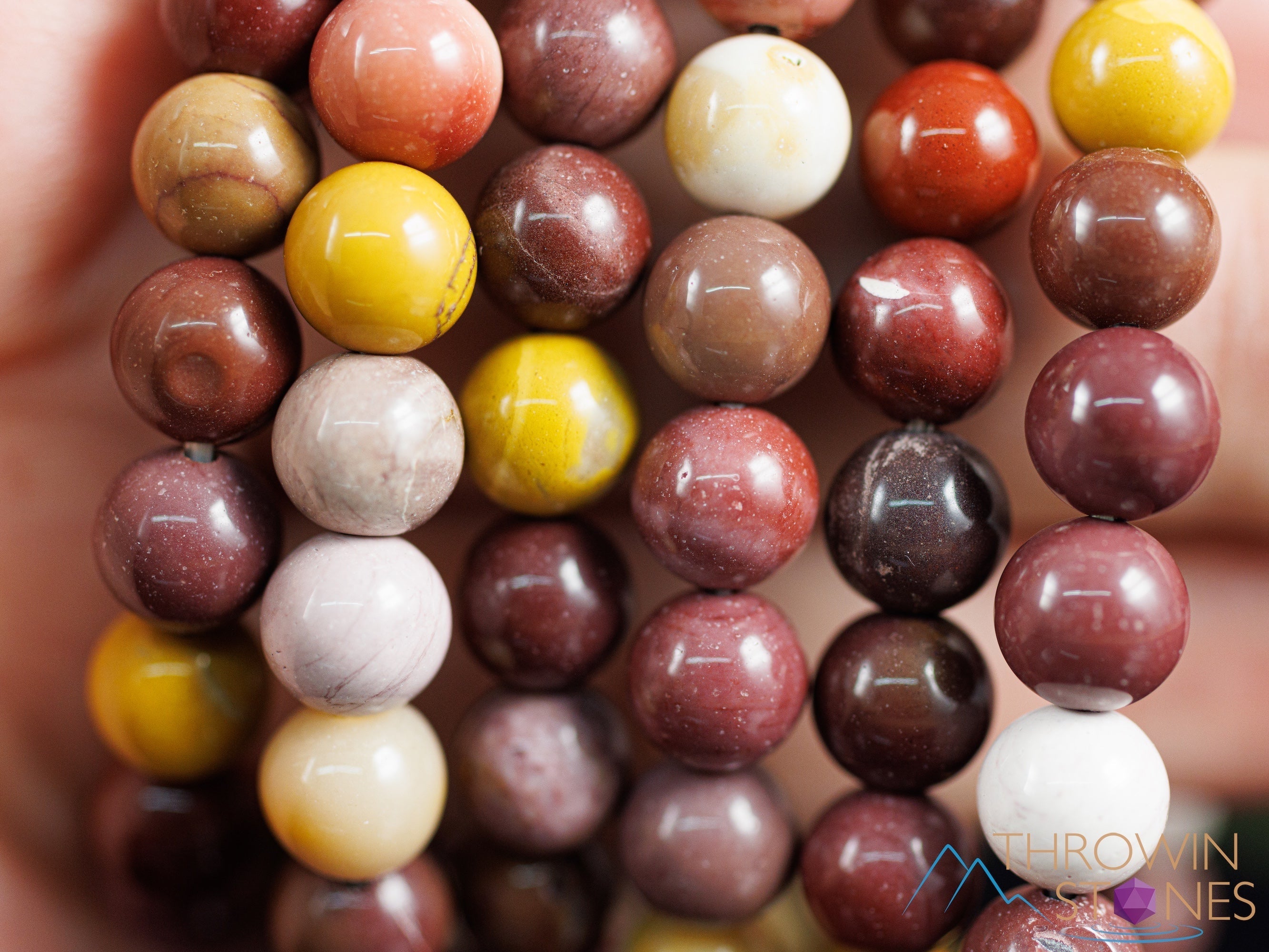 MOOKAITE JASPER Crystal Bracelet - Round Beads Handmade Healing Jewelry for Women, Natural Stone Beaded Bracelet (E0583) - Perfect for Meditation, Energy Healing & Spiritual Gifts