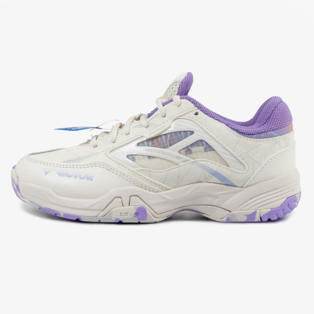 Victor A362F LJ Running Shoes - Lunar White & Lavender - Lightweight Cushioned Athletic Shoes for Men & Women - Perfect for Jogging, Gym Workouts & Daily Wear
