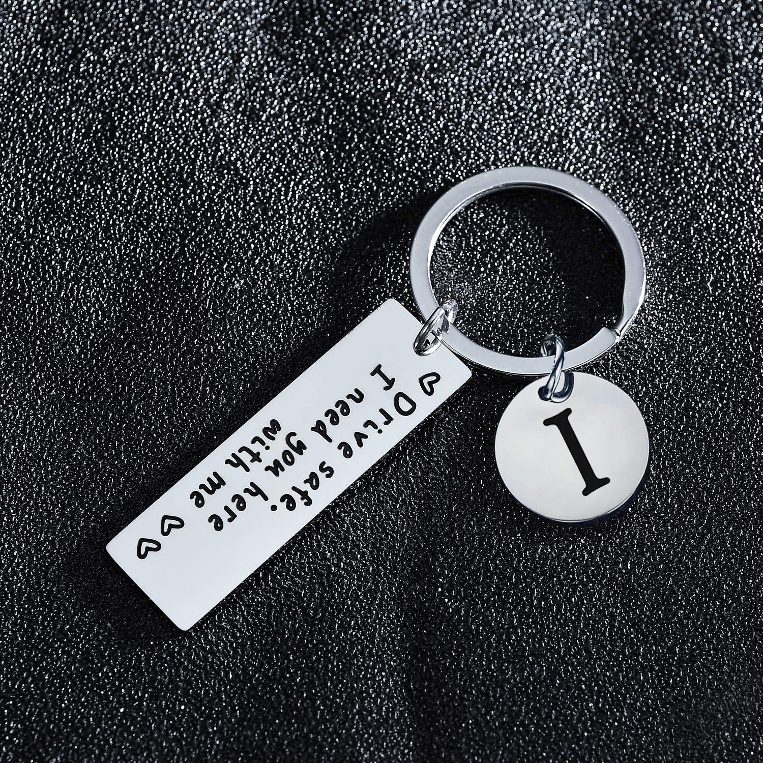 BESPMOSP Drive Safe Keychain - Thoughtful Gift for Boyfriend, Husband, Dad - Anniversary, Valentine's Day, Christmas & Birthday Present - Perfect for Car Keys & Daily Safety Reminder