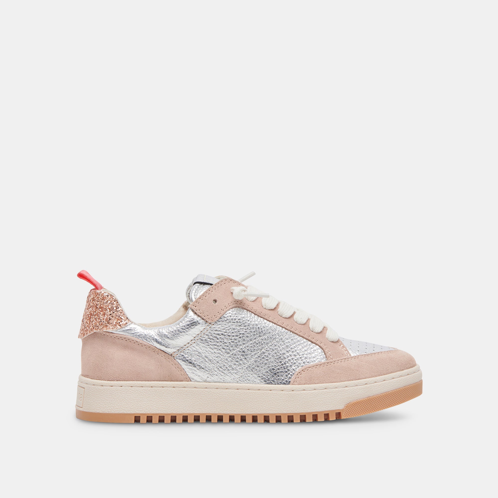 CALIL Women's Blush Multi Metallic Leather Sneakers - Stylish & Comfortable for Casual Wear, Work & Travel