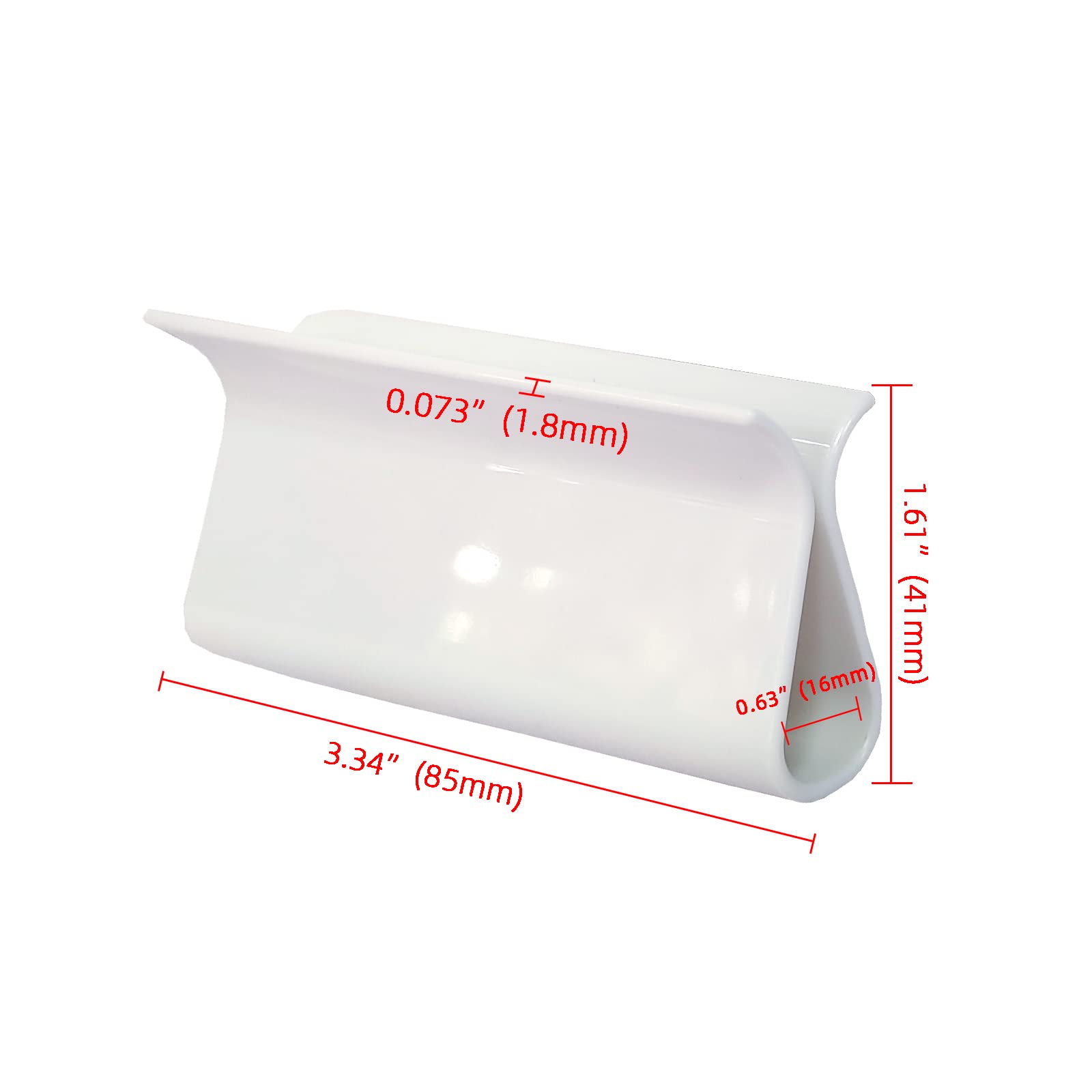 Clear Plastic Roller Window Shade Hem Grips - 40 Pack White Curtain Accessories for Easy Installation & Smooth Rolling | Perfect for Living Room, Bedroom & Office Window Treatments