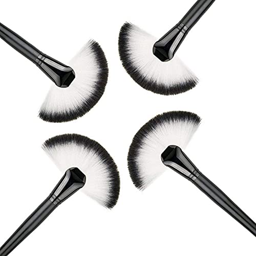 Professional Slim Fan Brush for Makeup - Soft Bristles for Blush, Contour & Foundation - Perfect for Women's Beauty & Cosmetics - Ideal for Everyday Makeup & Professional Use