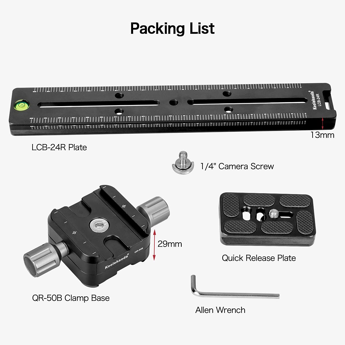 Koolehaoda 240mm Quick Release Plate Clamp Adapter Rail Nodal Slide Bracket - Arca Swiss Compatible for DSLR Camera Tripod Ballhead | Perfect for Panoramic Photography, Time-Lapse & Vlogging