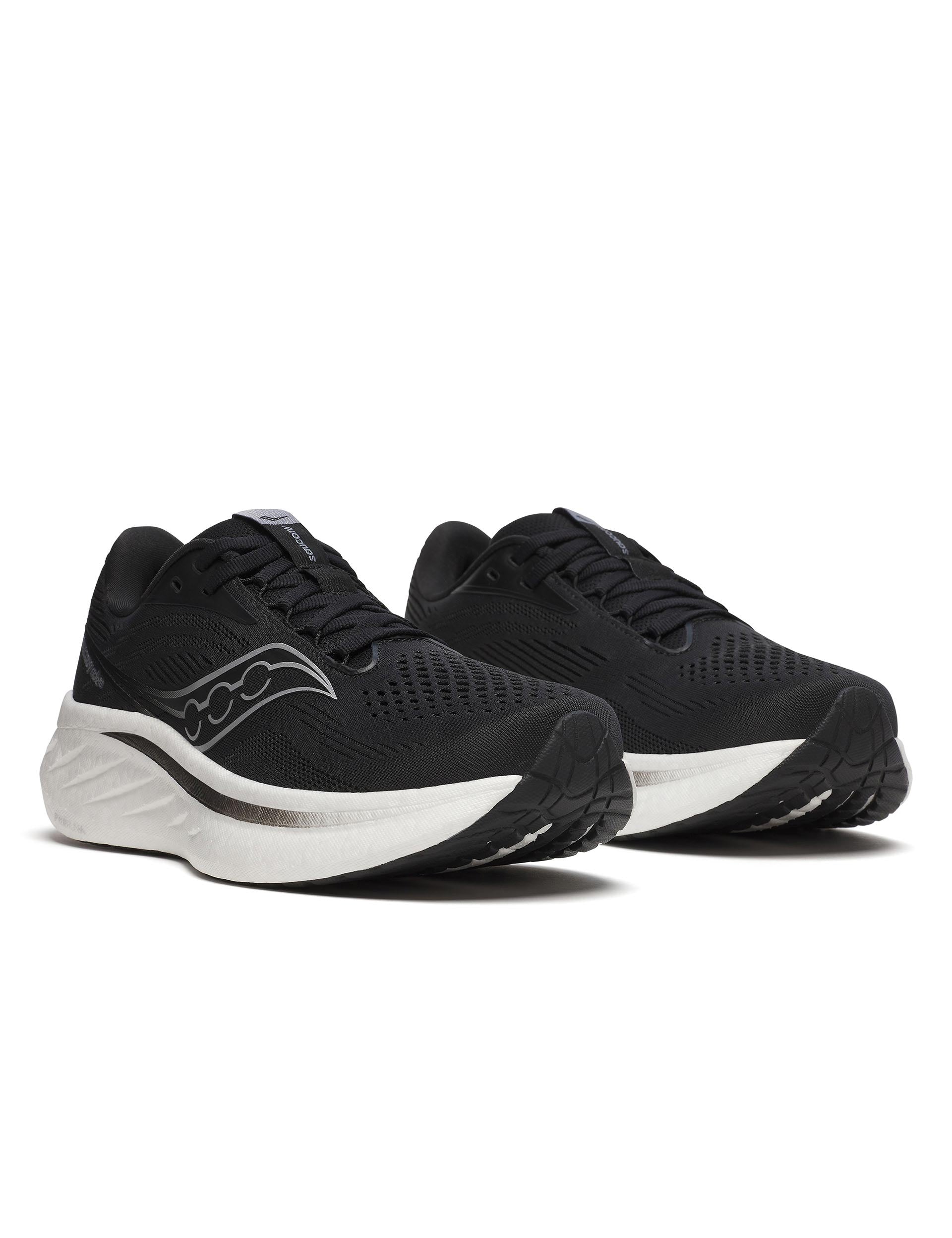 Ride 18 Black/White Running Shoes - Lightweight Cushioned Sneakers for Men & Women - Perfect for Jogging, Gym Workouts & Daily Wear