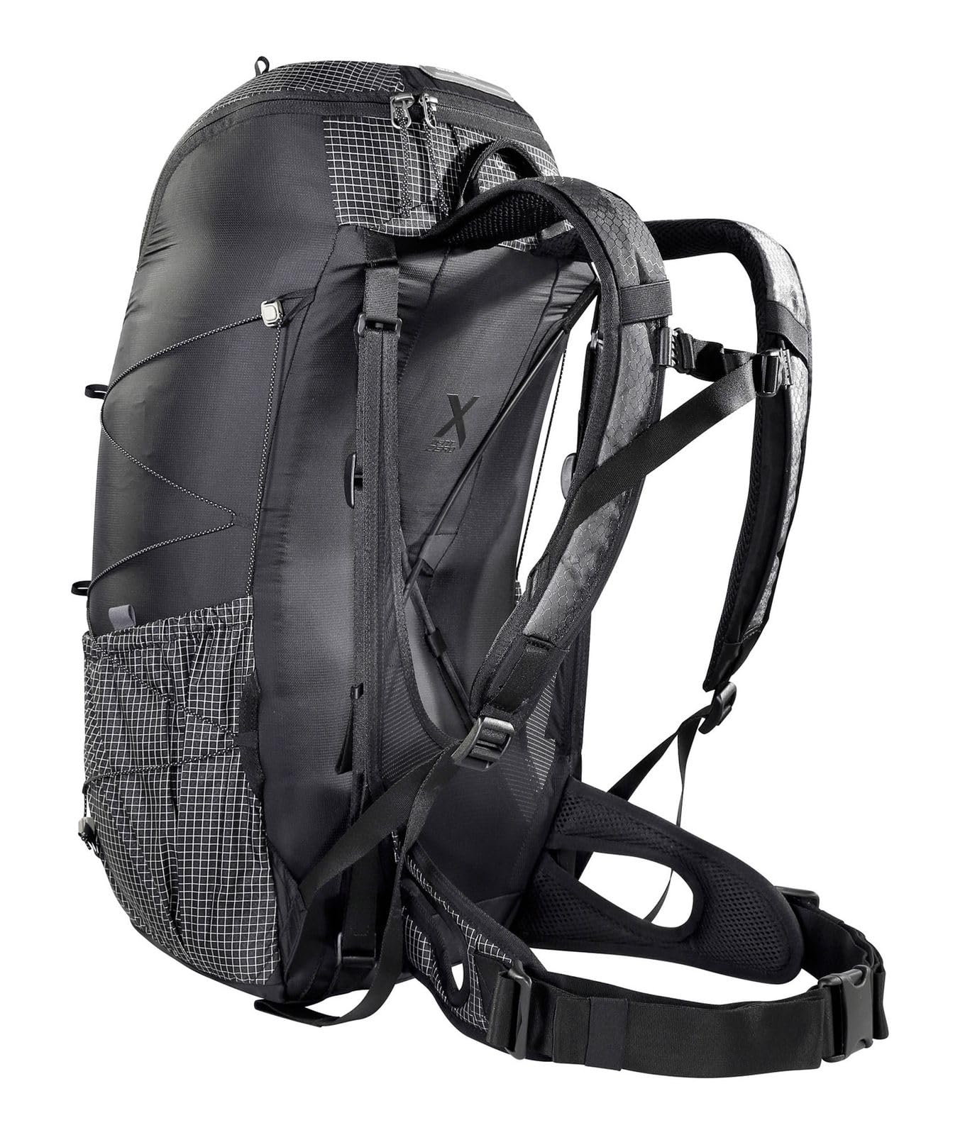 Tatonka 30L Lightweight Hiking Backpack with Ventilated Back System & RECCO Reflector - Waterproof Daypack for Outdoor Adventures, Camping & Travel - Black
