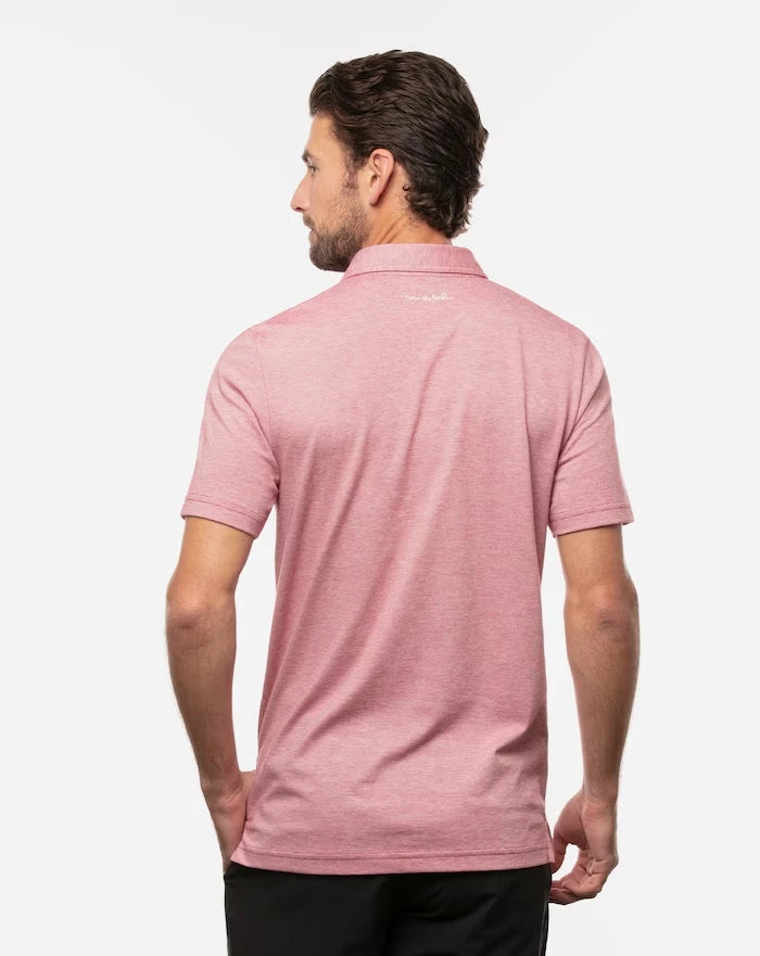 TravisMathew Men's Zinna Polo Shirt - Classic Fit, Moisture-Wicking, Breathable Golf & Casual Wear (Red) - Perfect for Golf, Office & Weekend Outings