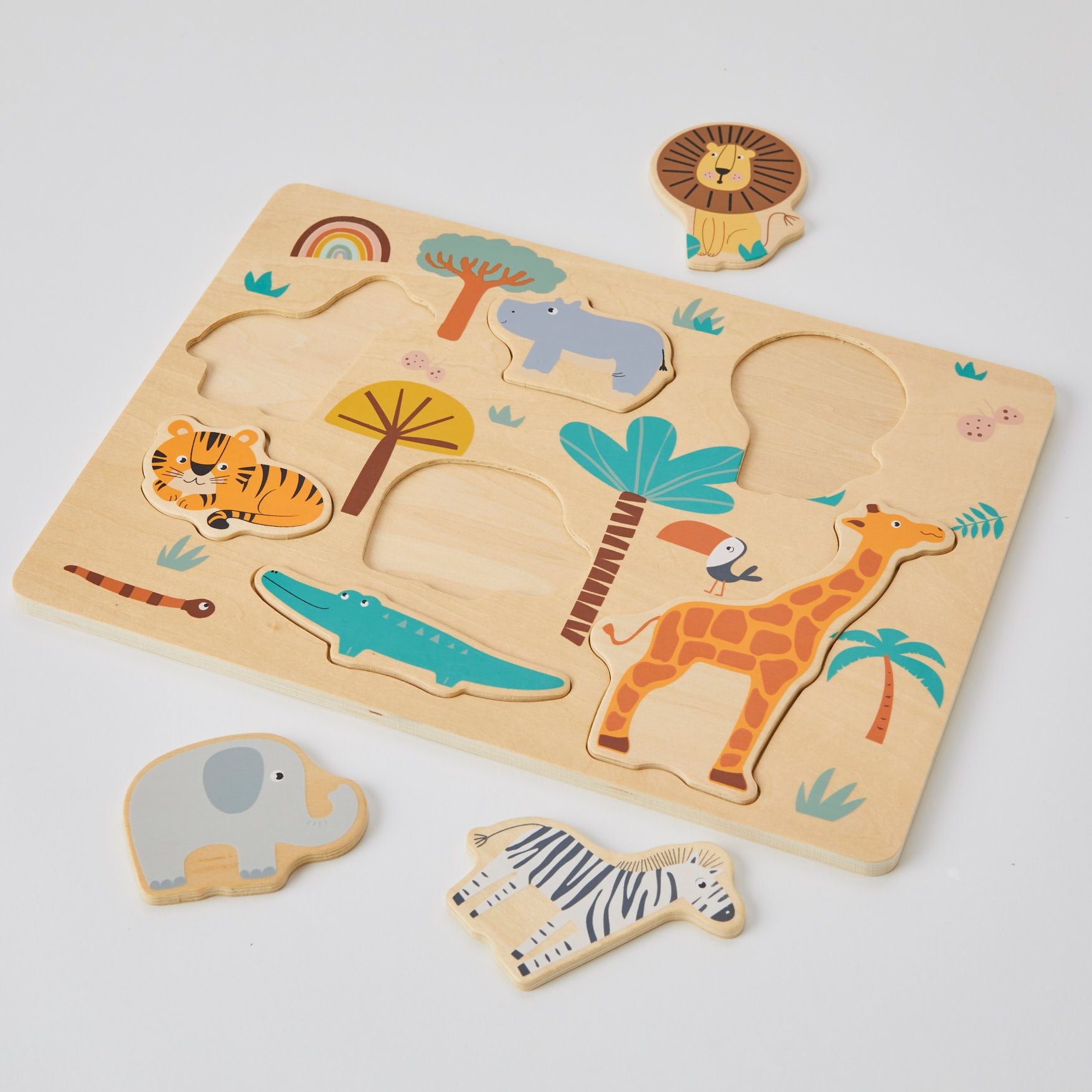 Zookabee Animal Puzzle - Wooden Educational Toy for Kids, Toddlers & Preschoolers | Perfect for Learning, Playtime & Gift Giving