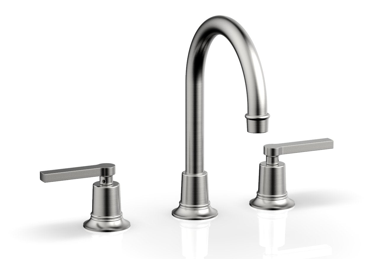 HEX MODERN Widespread Bathroom Faucet with Lever Handles - Model 501 04 - Perfect for Contemporary Vanities and Powder Rooms