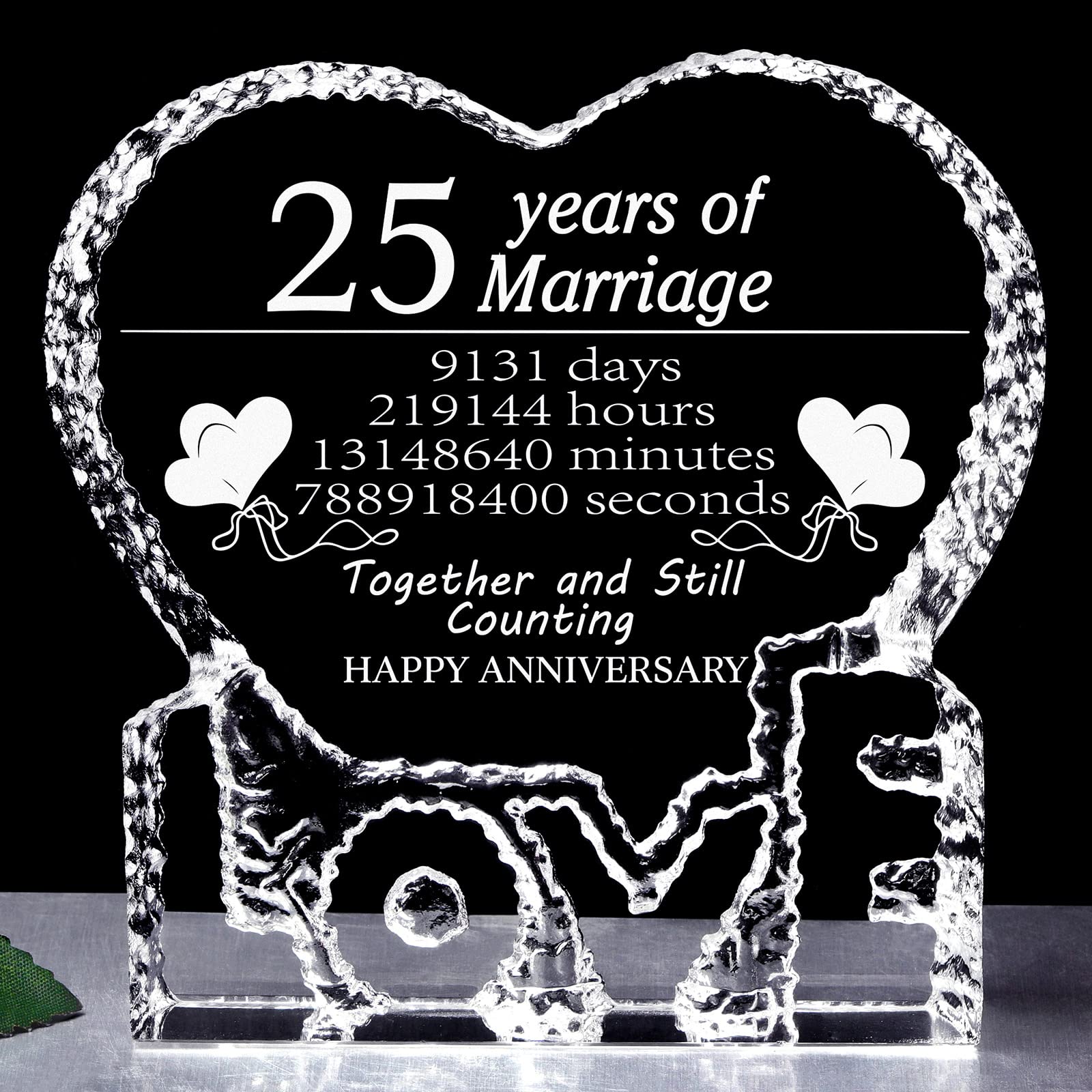 25th Anniversary Crystal Gifts for Couples - Wedding & Home Decor
