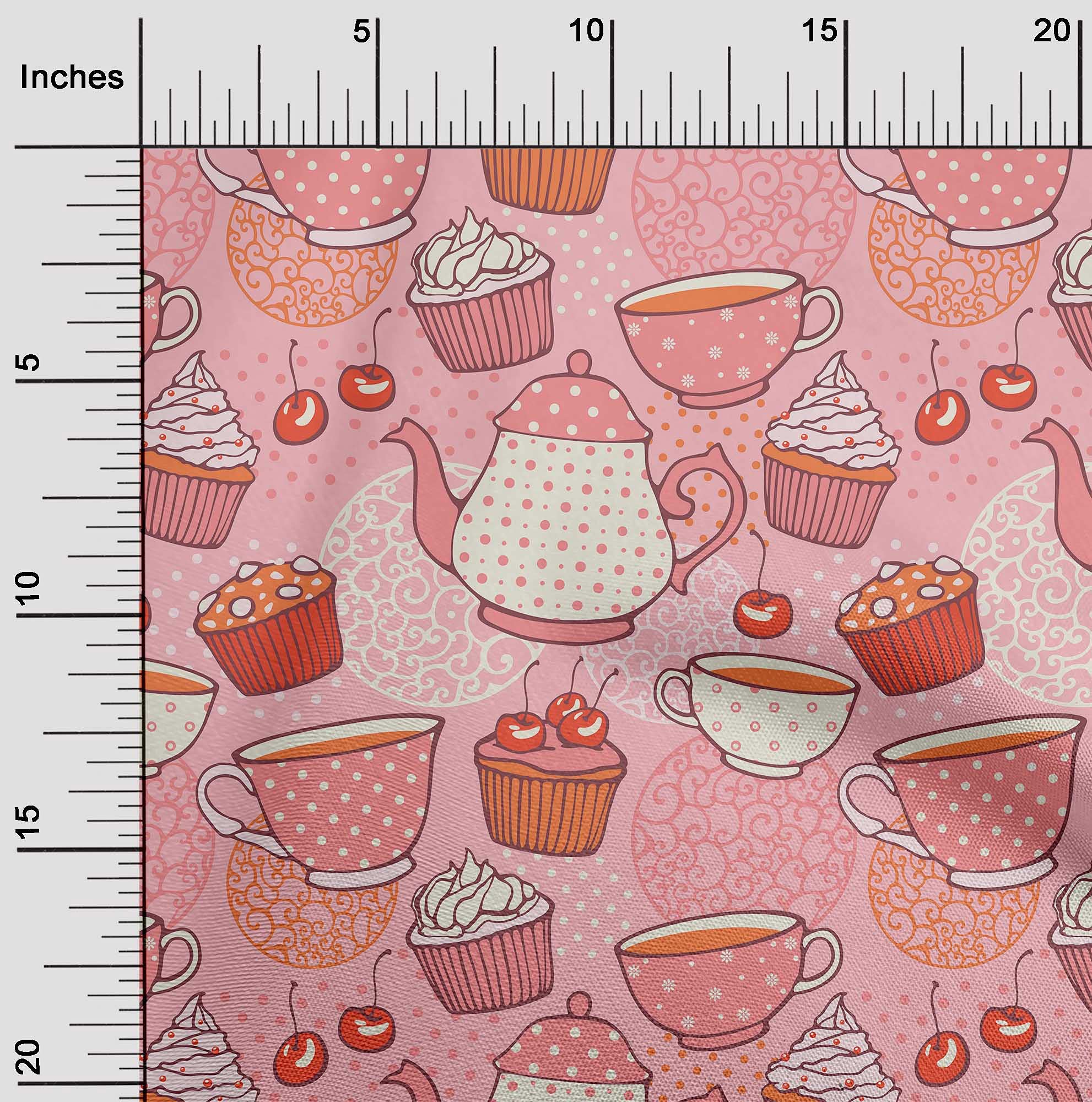oneOone Viscose Jersey Peach Fabric - Soft Tea Party Dress Material, 60 Inch Wide Printed Fabric by The Yard for DIY Dresses, Skirts & Home Decor