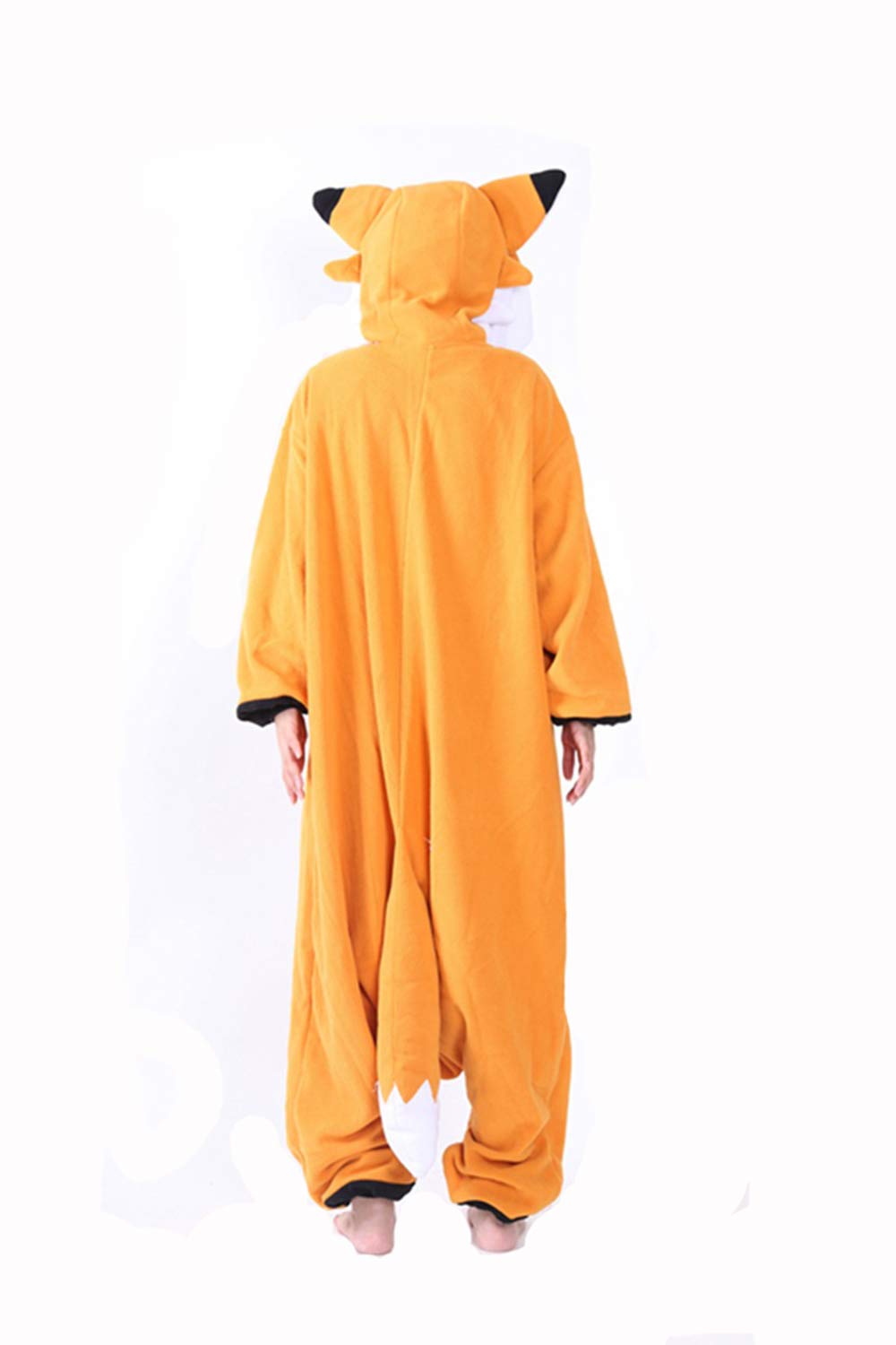 Unisex Adult Fox Pajamas Costume - Animal Cosplay Jumpsuit for Halloween, Christmas Parties & Loungewear